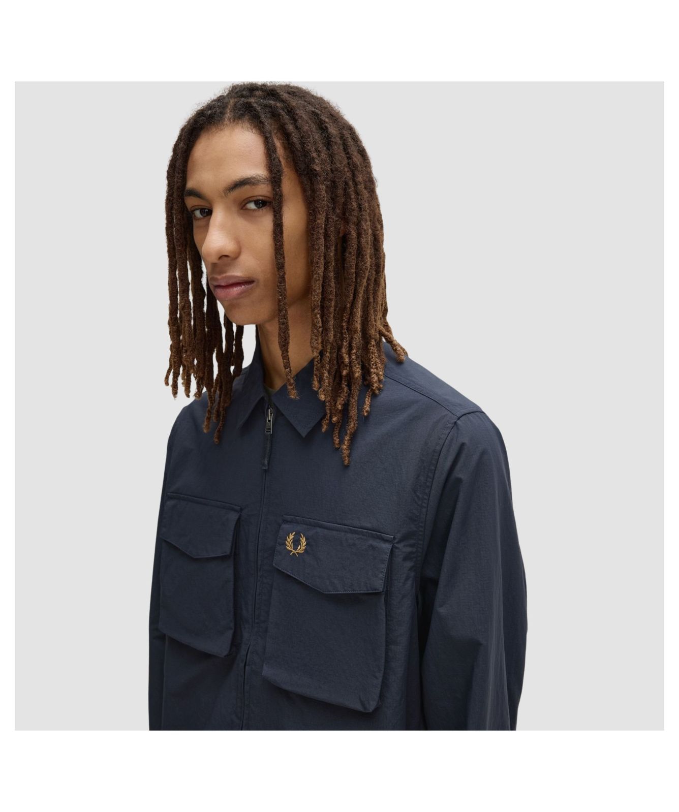 Men's Fred Perry Ripstop Zip-Through Overshirt | Kular Fashion
