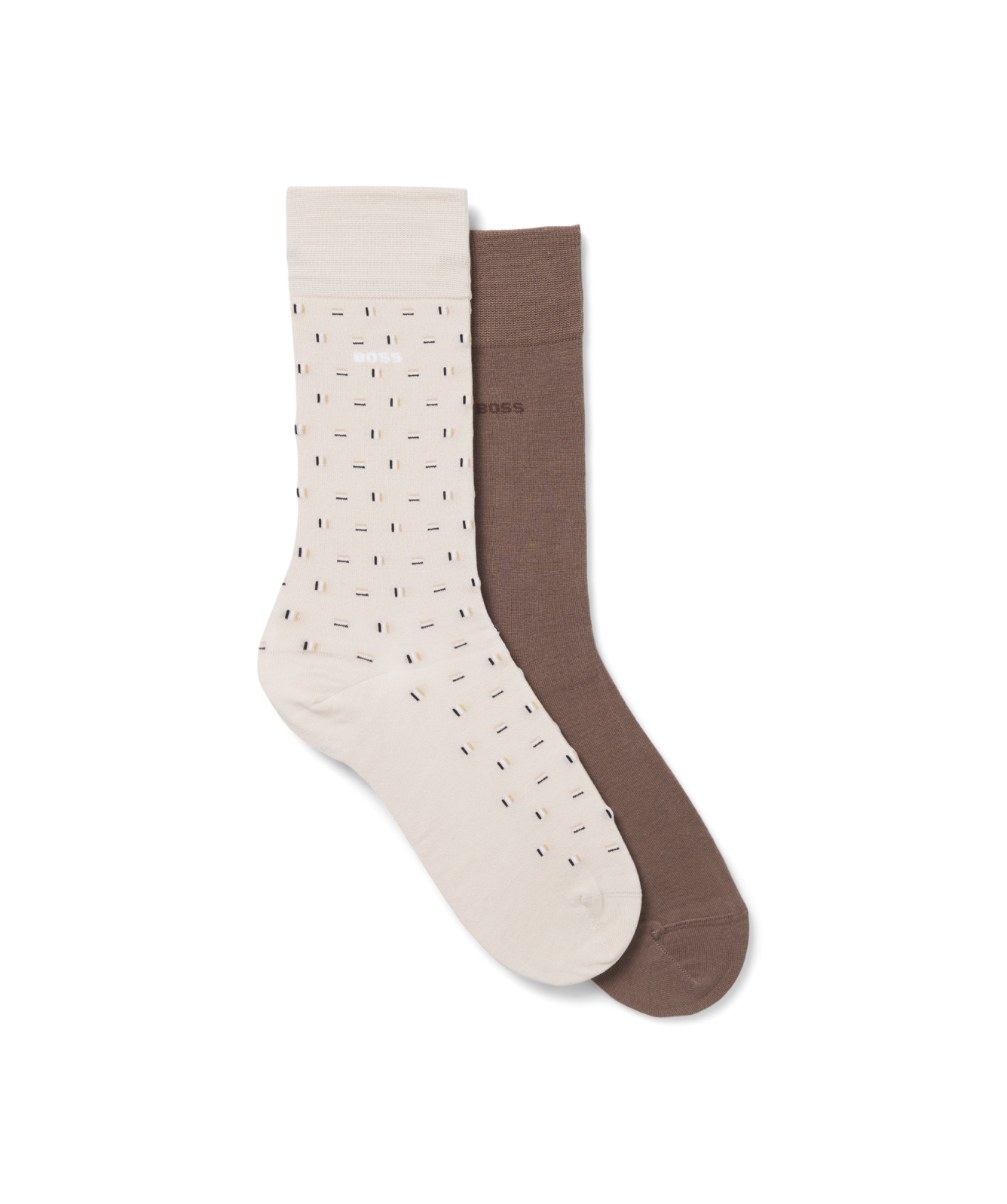 BOSS calzini da caviglia da uomo 2P LC Iconic CC pacco da 2 beige 50522704