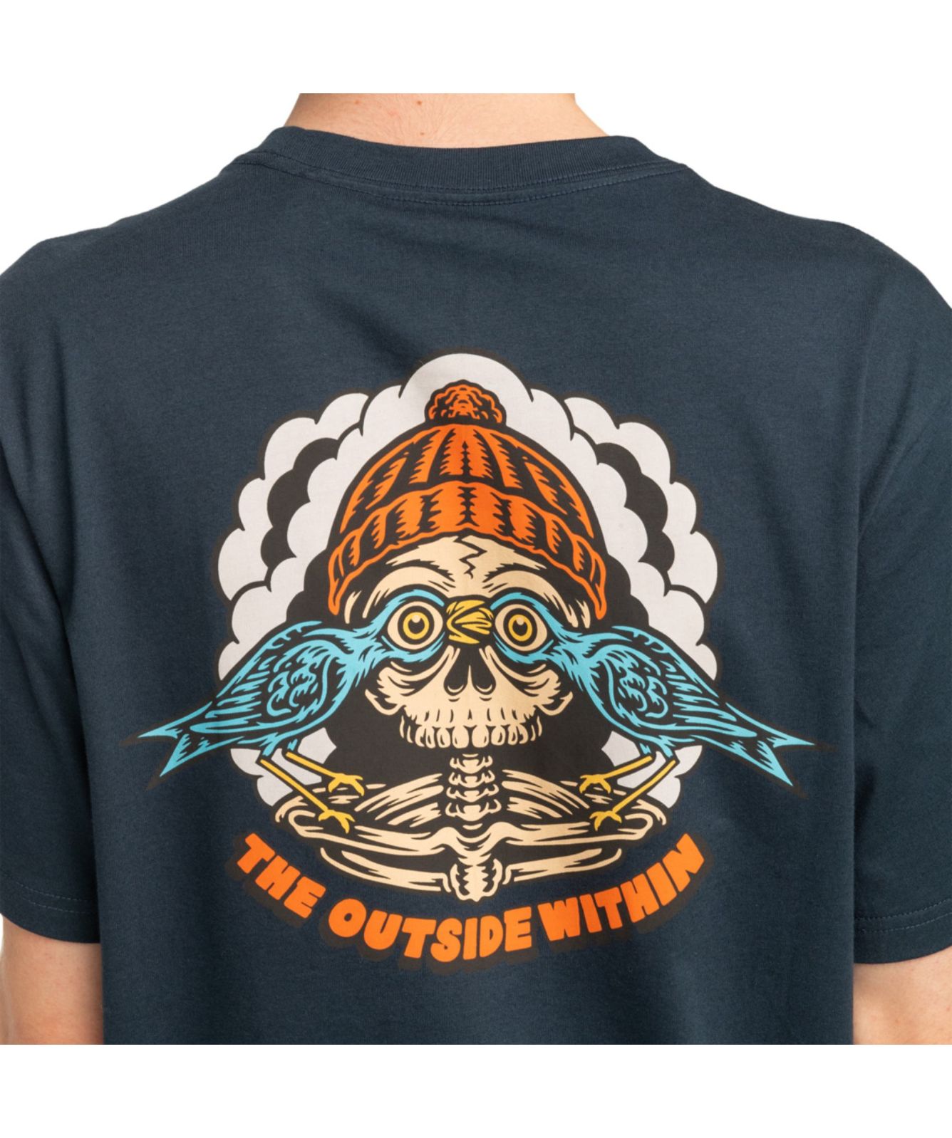 Element Birds Eye Men's T-Shirt Cream-ELYZT00439-TEGO-Navy-ECN