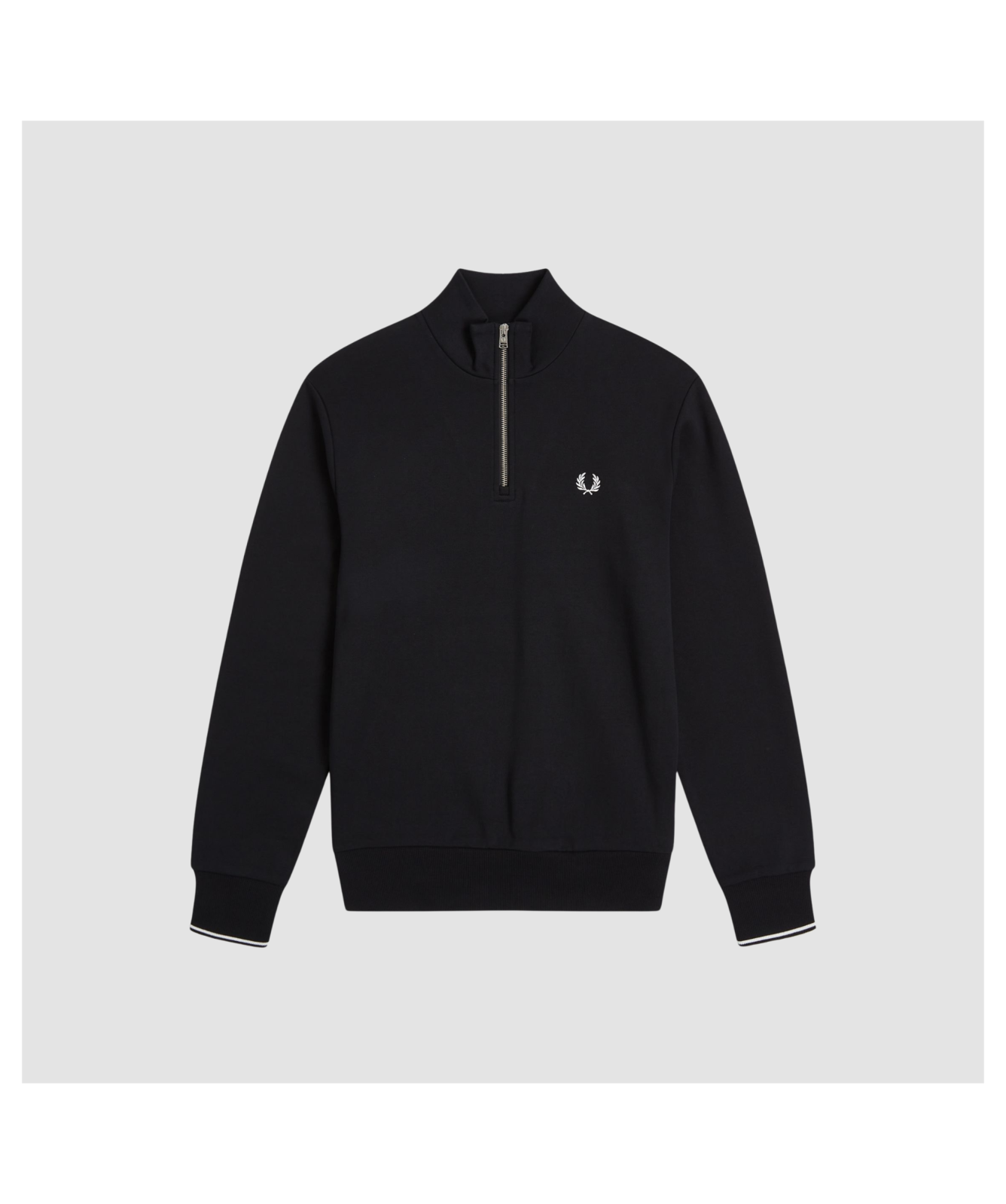 Fred Perry Half Zip Sweatshirt | Black-M3574-102, Indigo-M3574-W65