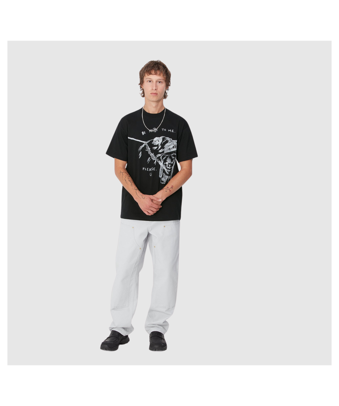 Carhartt WIP Men's Pepe Be Nice T-Shirt | Black Carhartt WIP Men's Pepe Be Nice T-Shirt | Black