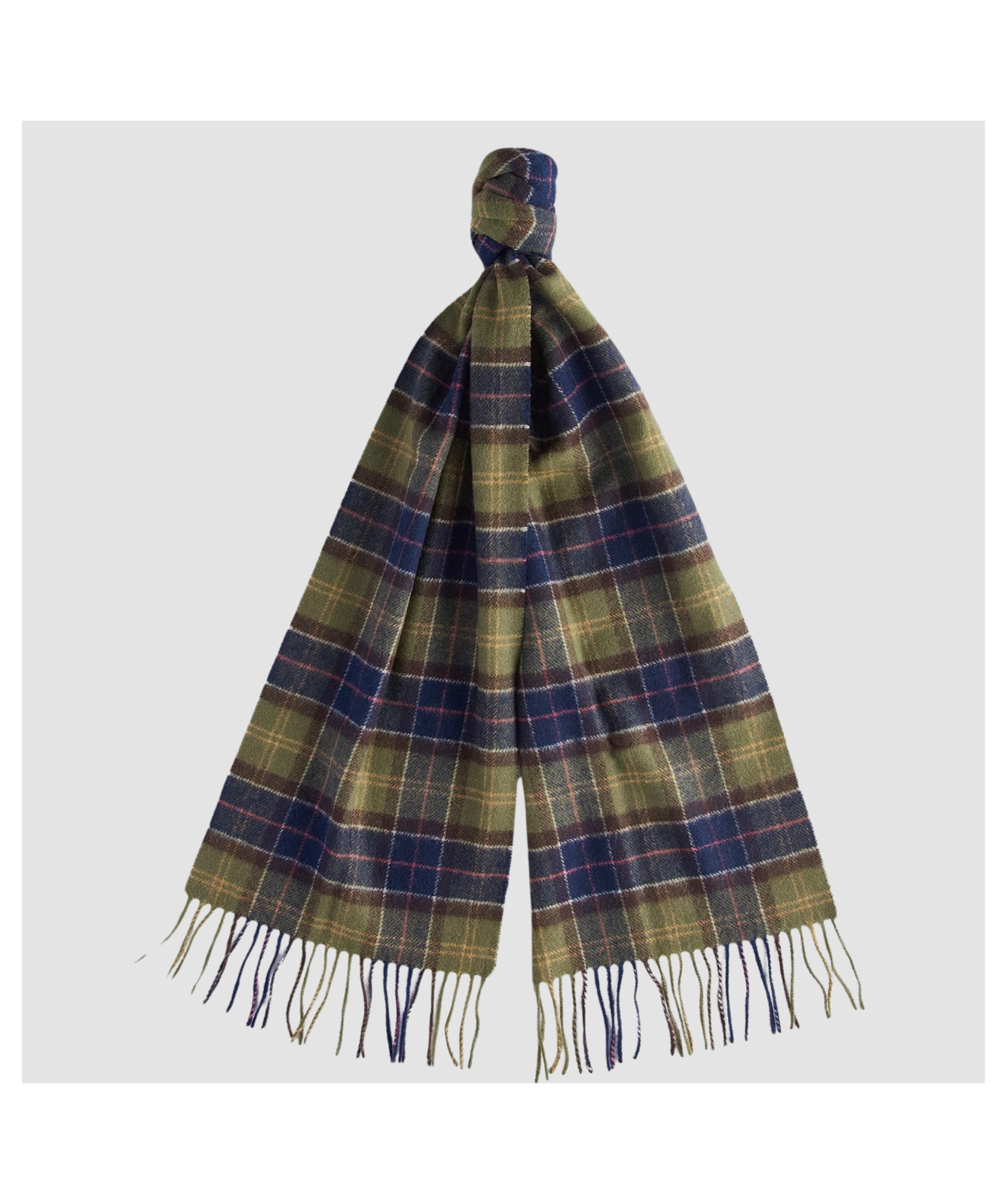 Barbour Tartan Lambswool Scarf | Camel - USC0001TN31, Dark