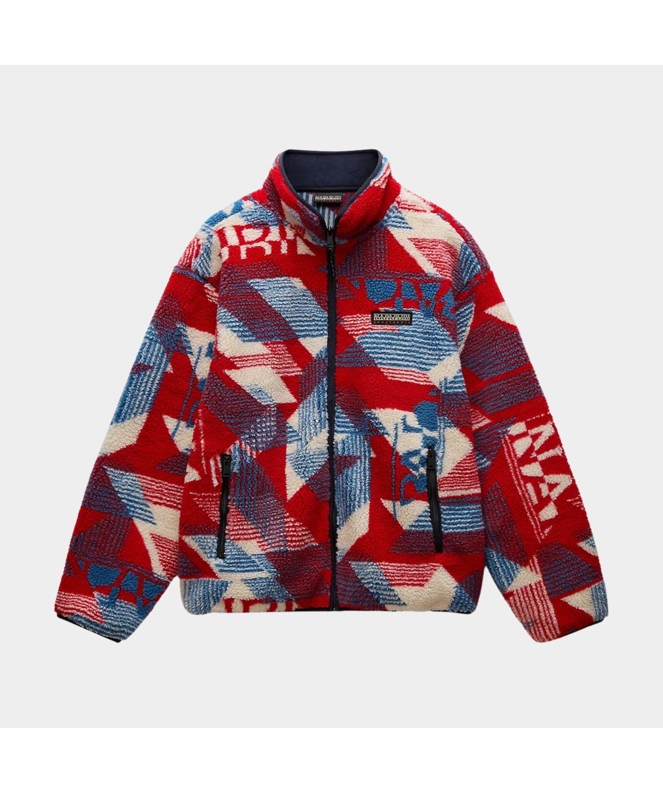 Napapijri Argient Full Zip Fleece Jacket | Black-NP0A4HZJF9R-Red