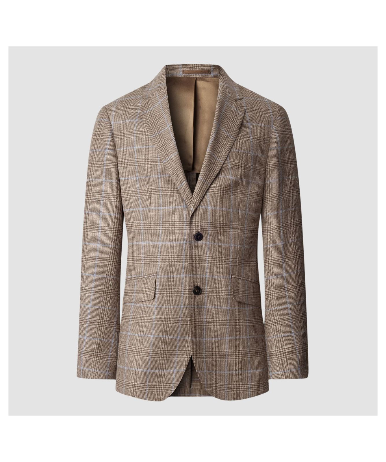 Men's Hackett London Classic Fit Check Blazer - Beige | Kular Fashion