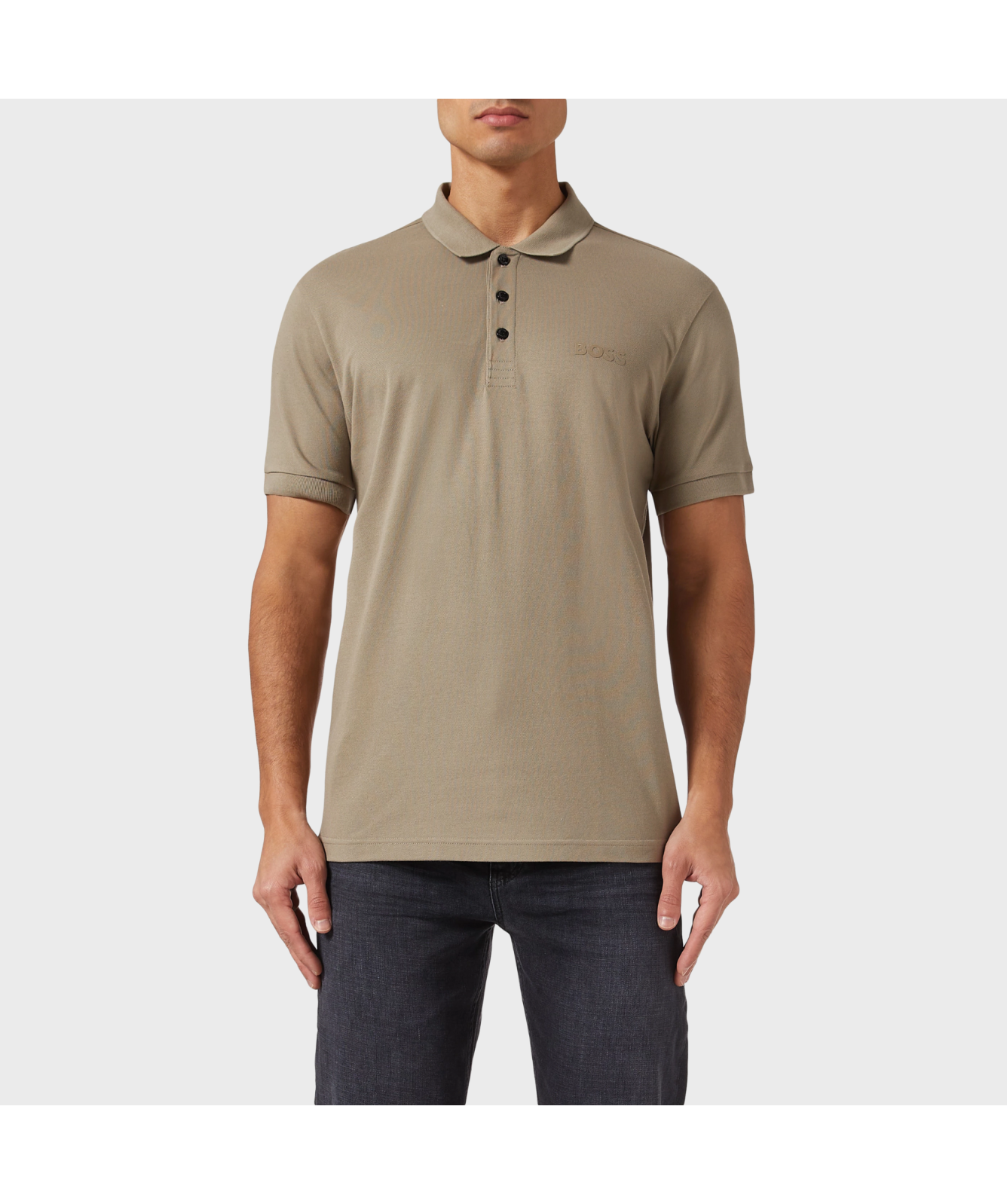 BOSS Paddy Mirror Polo Shirt | (50550887) White-100, Black-001