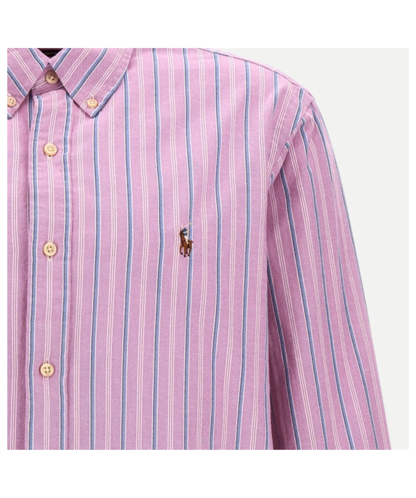 Polo Ralph Lauren Men's Custom Fit Striped Oxford Shirt Polo Ralph Lauren Men's Custom Fit Striped Oxford Shirt