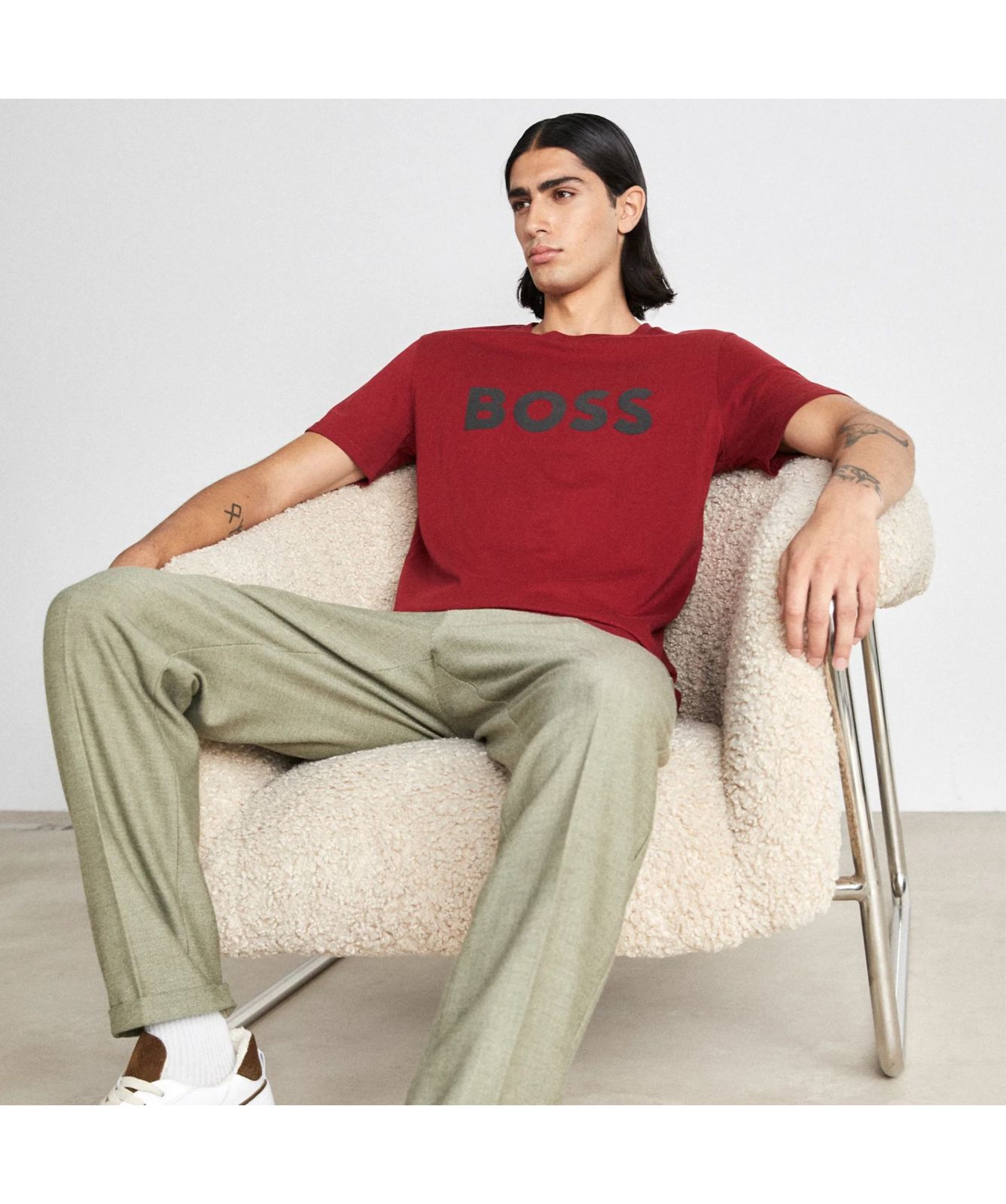 Tシャツ・カットソー Boss Thinking 1 T-Shirt HUGO BOSS STYLE THINKING 1 T-SHIRT WHITE