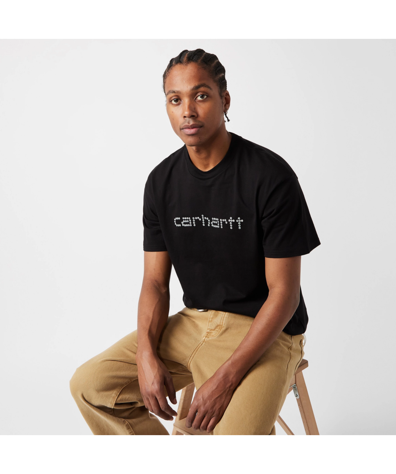 Carhartt WIP Rivet Script T-Shirt | Black - I034396_89_XX Carhartt WIP Rivet Script T-Shirt | Black - I034396_89_XX