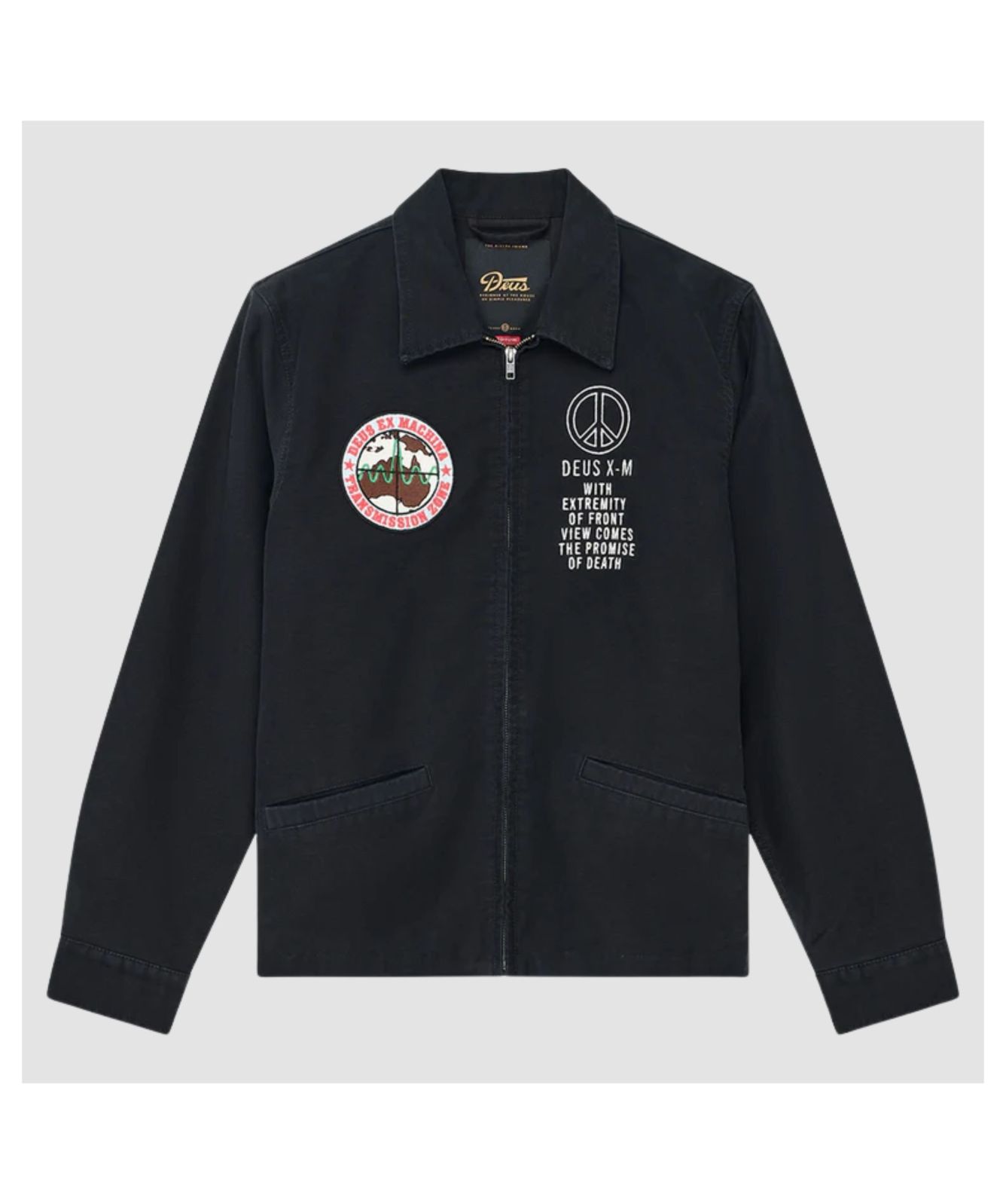 Deus Ex Machina Souvenir Jacket S ブラック Men's Deus Ex Machina Souvenir Jacket - Black | Kular Fashion