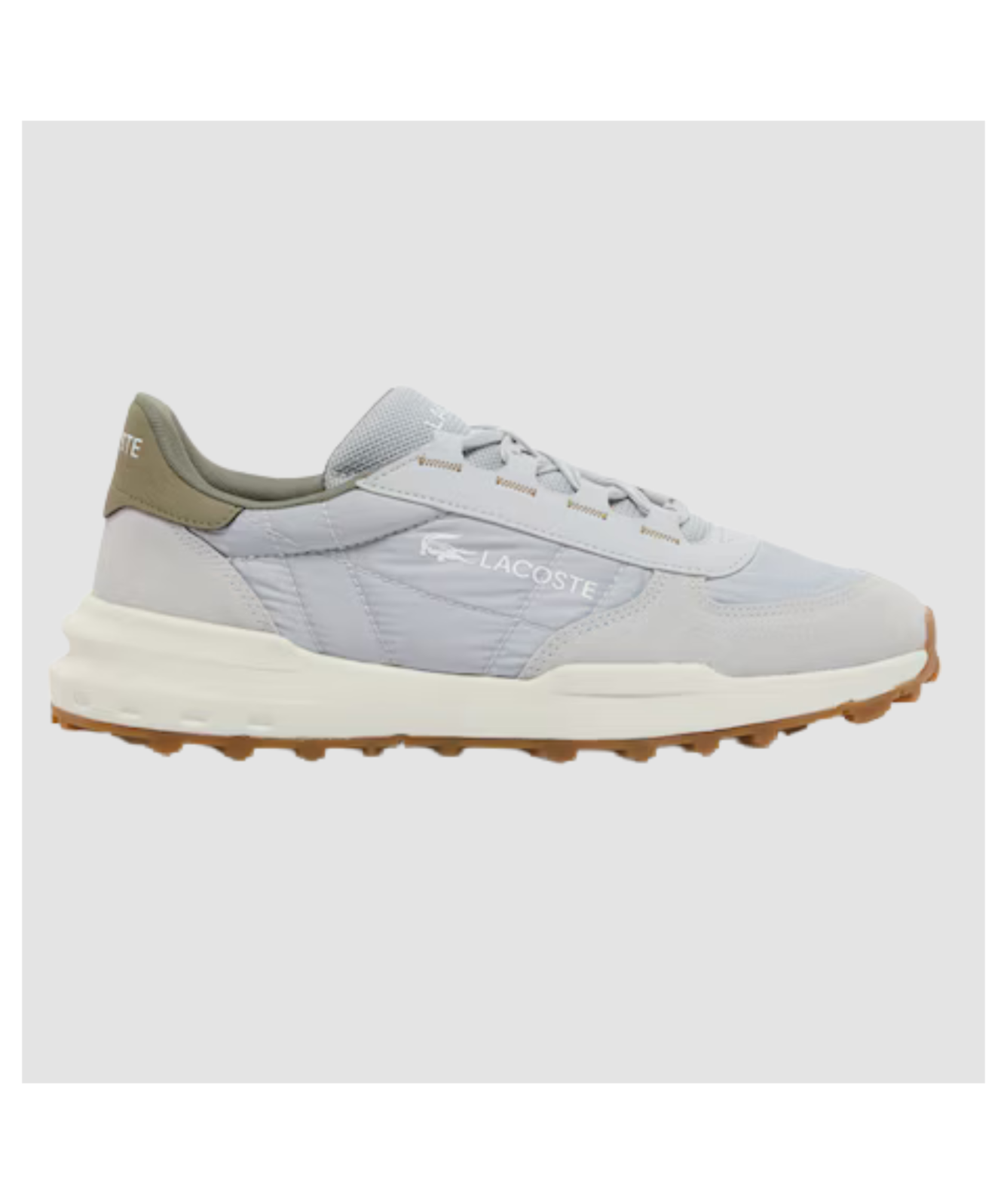 Lacoste Trainer | Elite Active Evo Sneakers | Light Grey / Khaki 