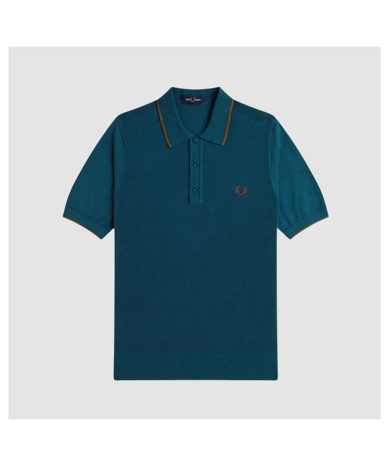 Fred Perry Knitted Polo Shirt | Pique Stitch Knitted Shirt | Dark