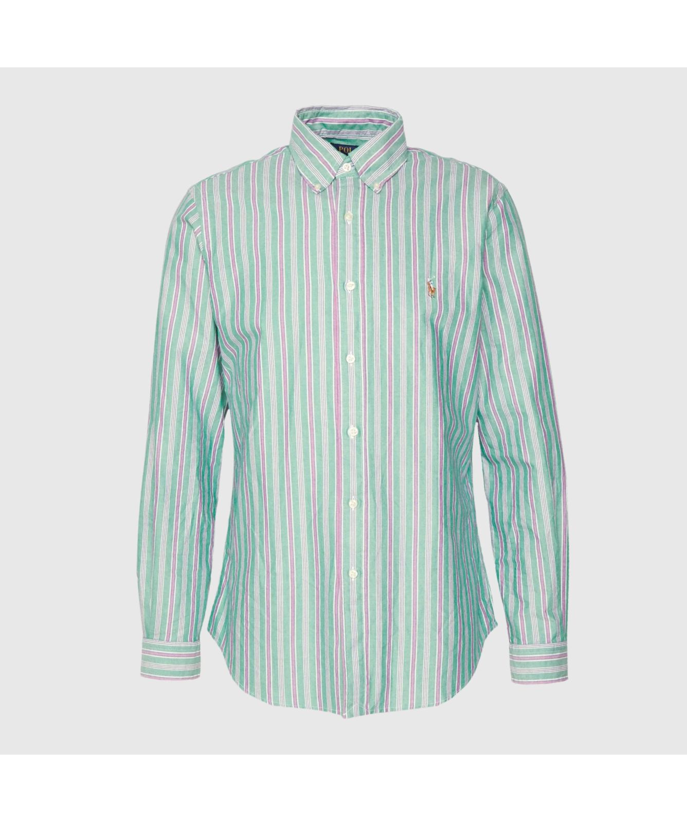 Polo Ralph Lauren Multi Stripes Custom Fit Shirt | green-710922272002-yellow-001-blue-004  at kular fashion