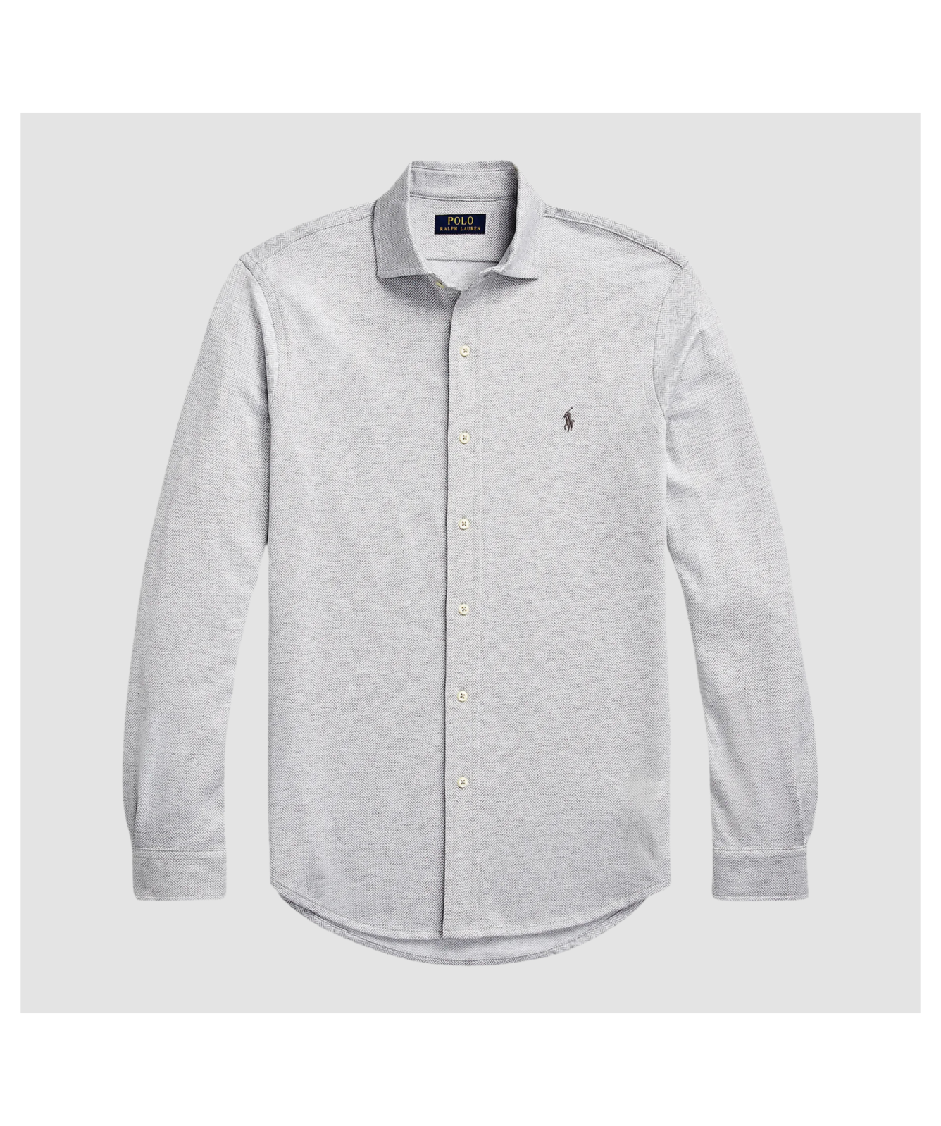 Polo Ralph Lauren Men's Herringbone Jacquard-Knit Shirt