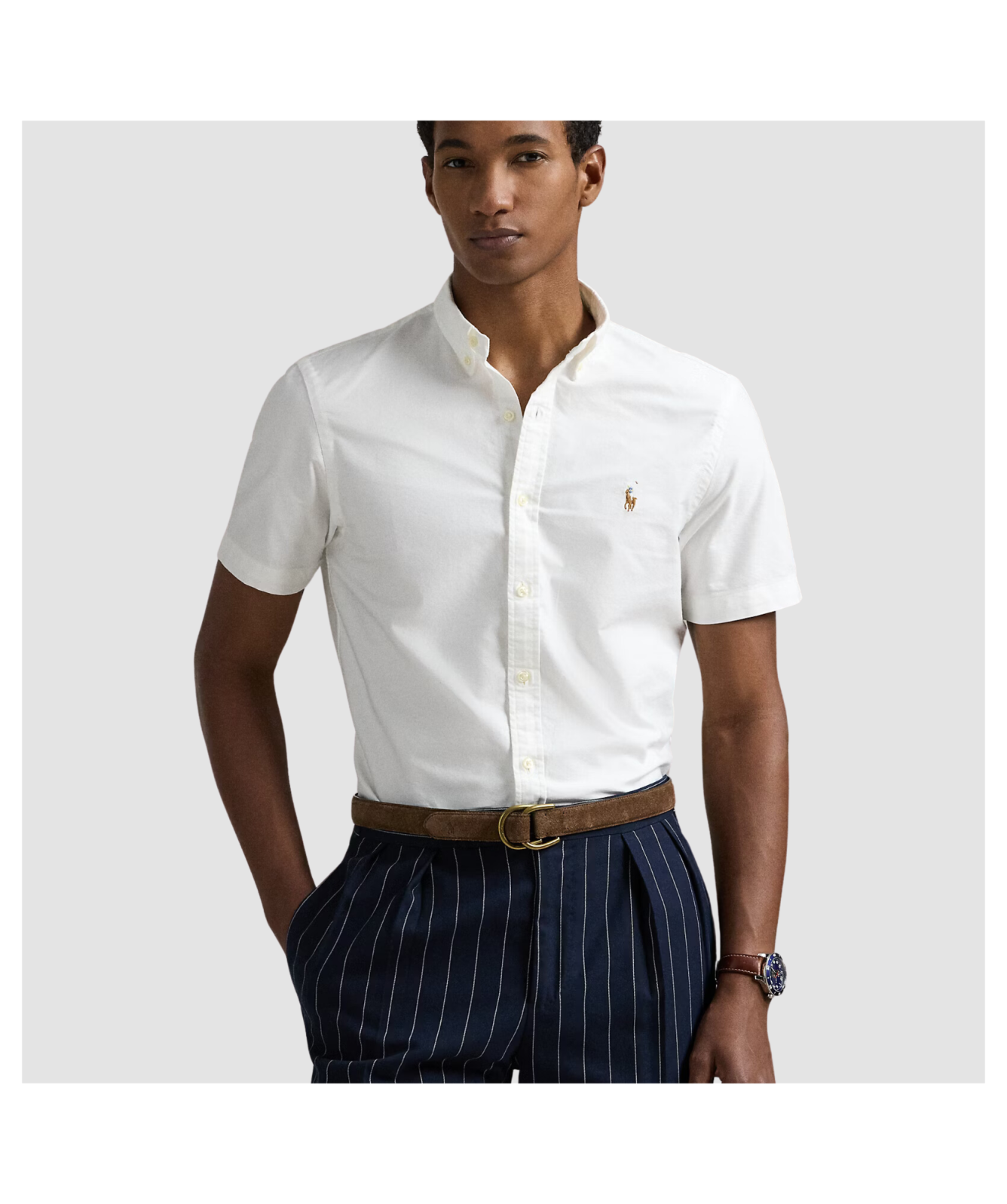 Polo Ralph Lauren Men's Slim Fit Oxford Shirt | White - 71087736003 Polo Ralph Lauren Men's Slim Fit Oxford Shirt | White - 71087736003