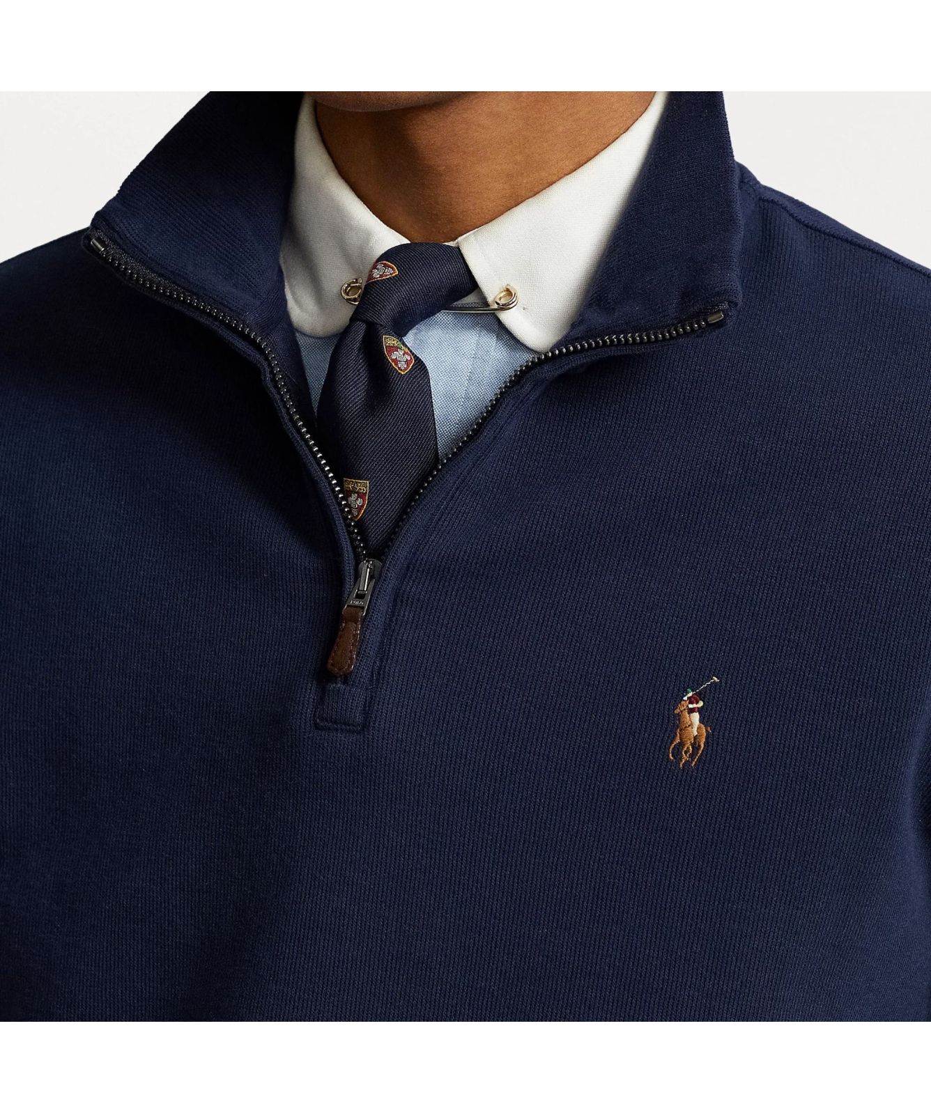 Polo Ralph Lauren Knit ¼ Zip Jumper | Navy-710671929029 at kular
