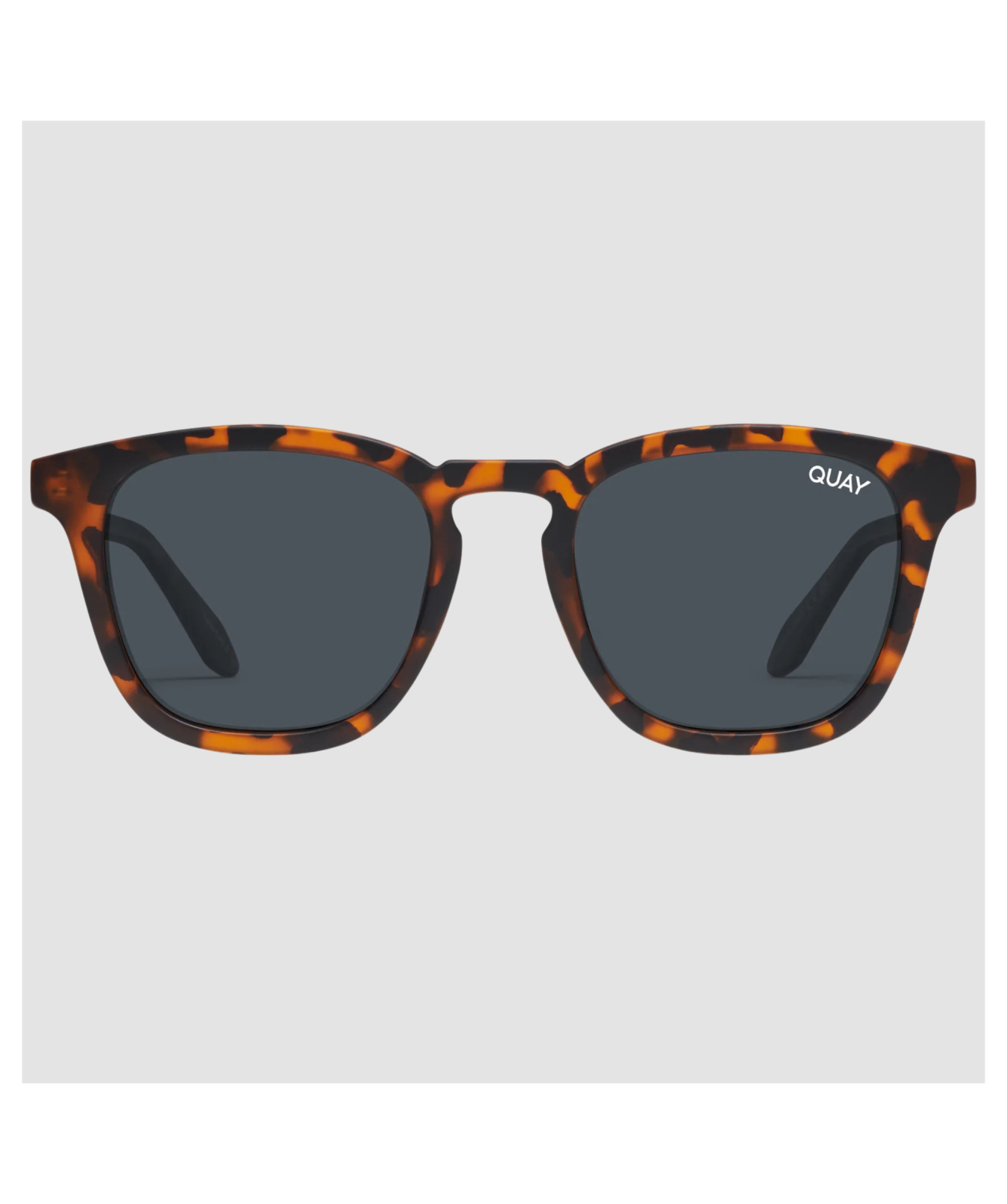 Quay Australia Black and Tortoiseshell Sunglasses Quay Australia Noosa Metal Sunglasses Black Tortoise Smoke  main image 2