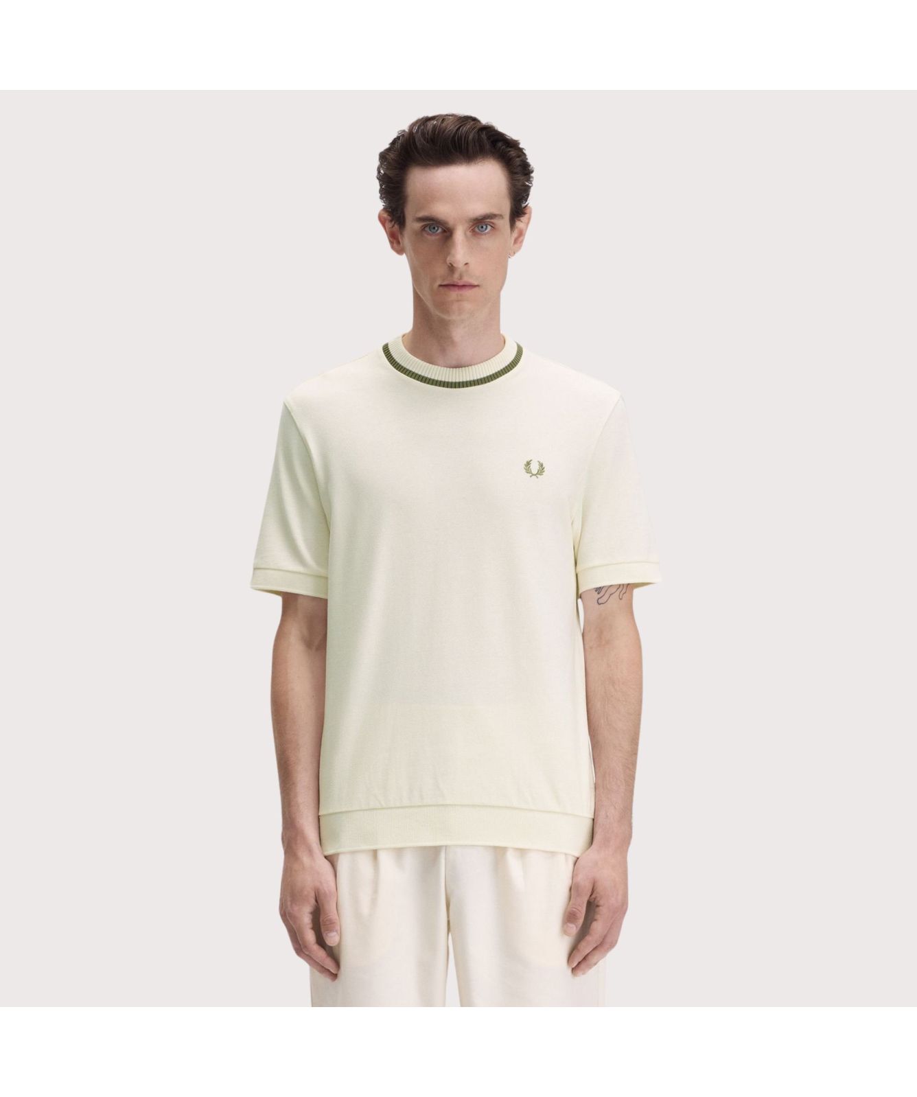 Tシャツ・カットソー FRED PERRY Men T-shirt Beige M7707 760 FRED PERRY Men T-shirt Beige M7707 760 (FRED PERRY/Tシャツ