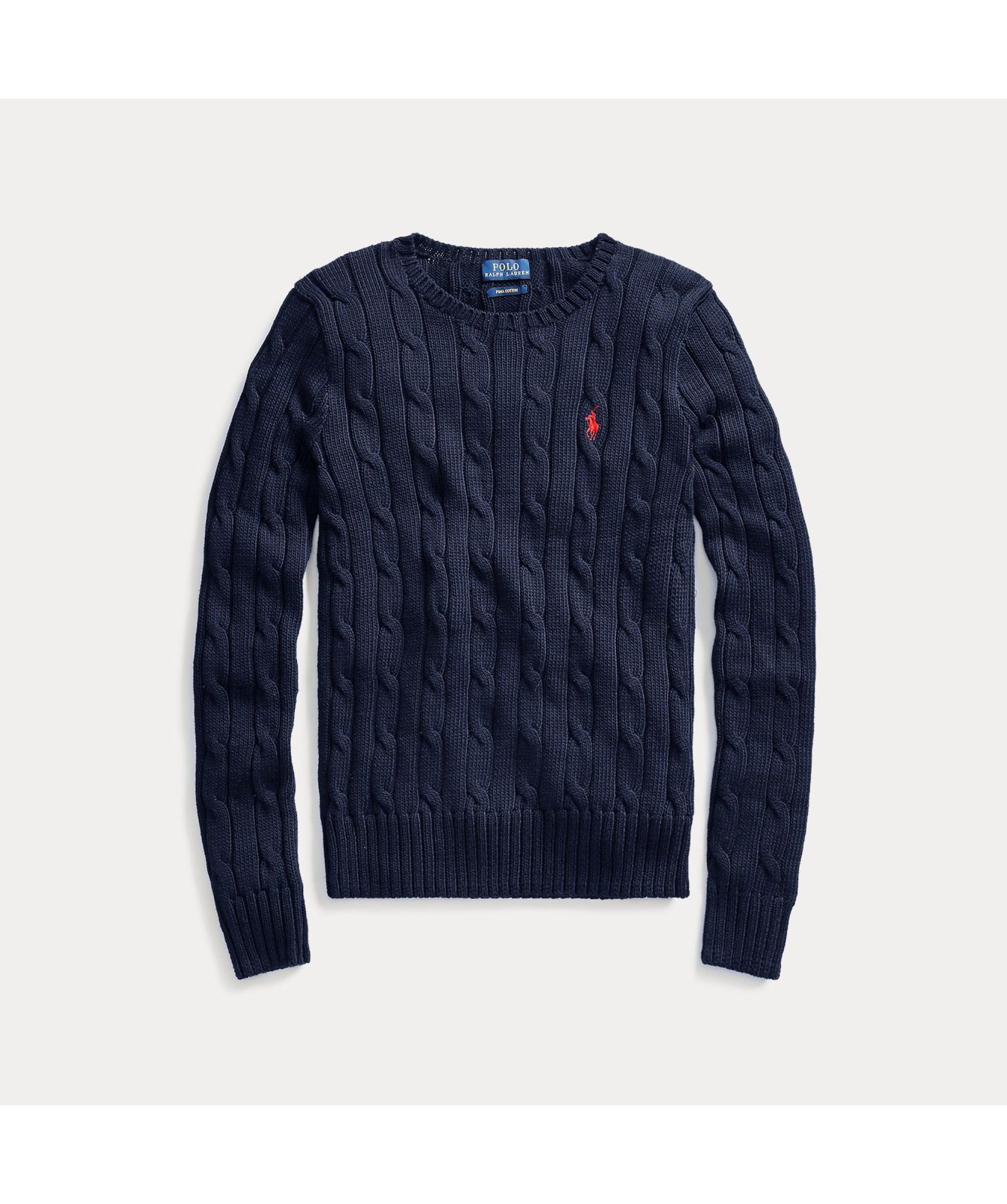 ★★POLO RALPH LAUREN★★ W Slim Fit Cable Knit Sweater Navy Polo Ralph Lauren Navy blue cotton cable-knit sweater