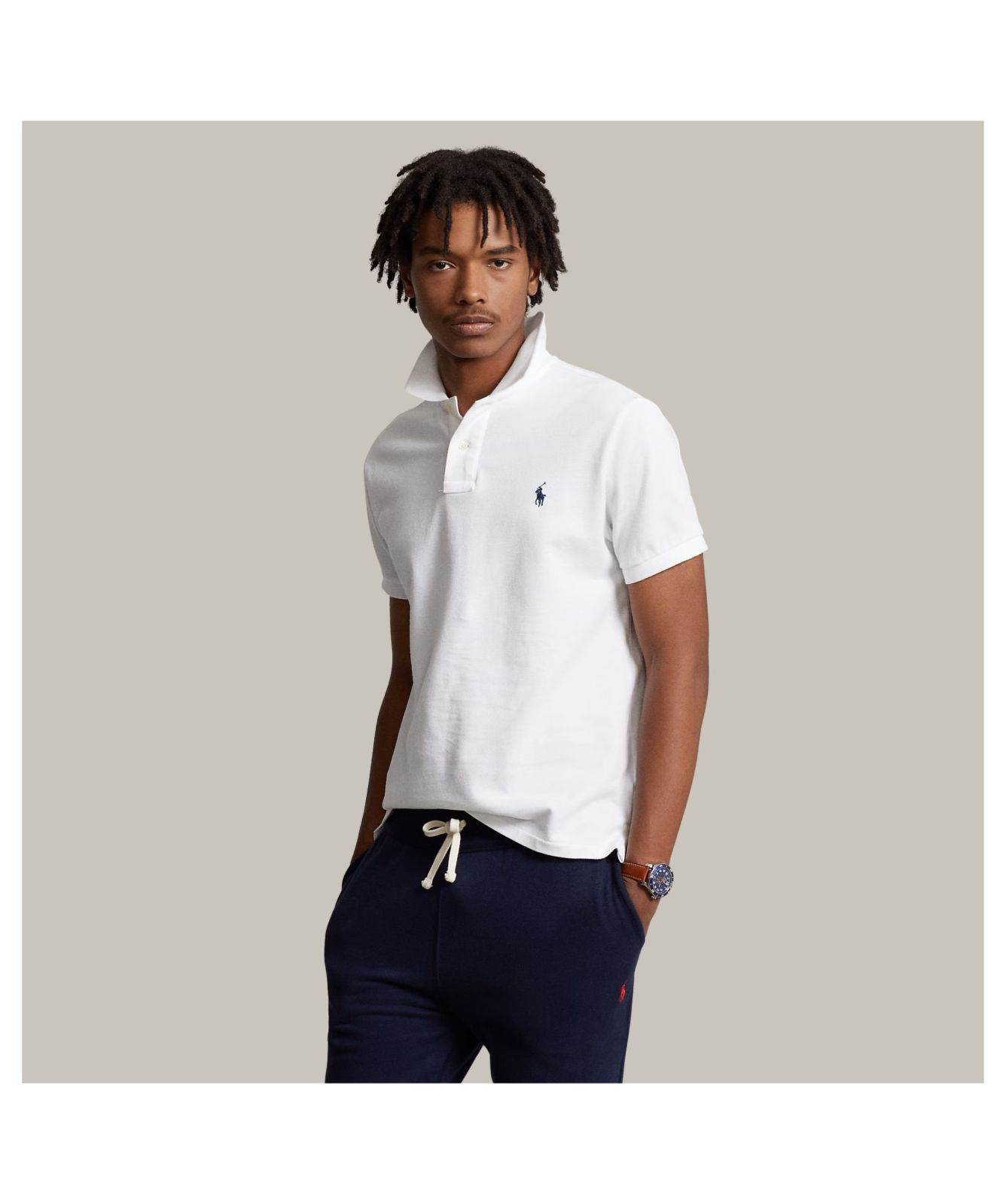 Polo Ralph Lauren Custom Slim Fit Mesh Short Sleeve Polo Shirt