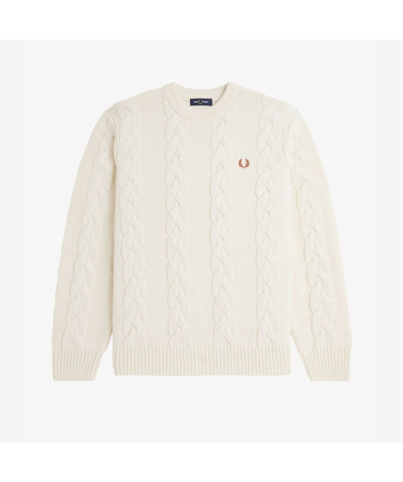 トップス FRED PERRY Cable Knit Panel Jumper トップス FRED PERRY Cable Knit Panel Jumper Tennis Badge