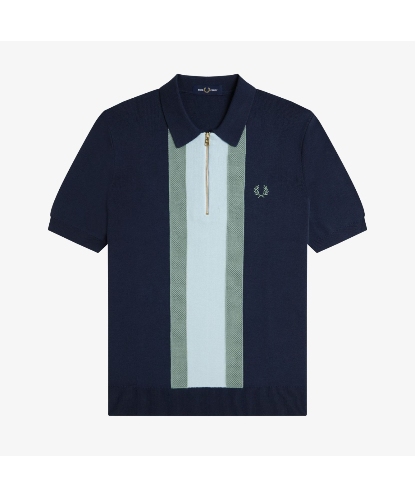 Fred Perry Knitted Polo Shirt | Textured Stripe Knitted