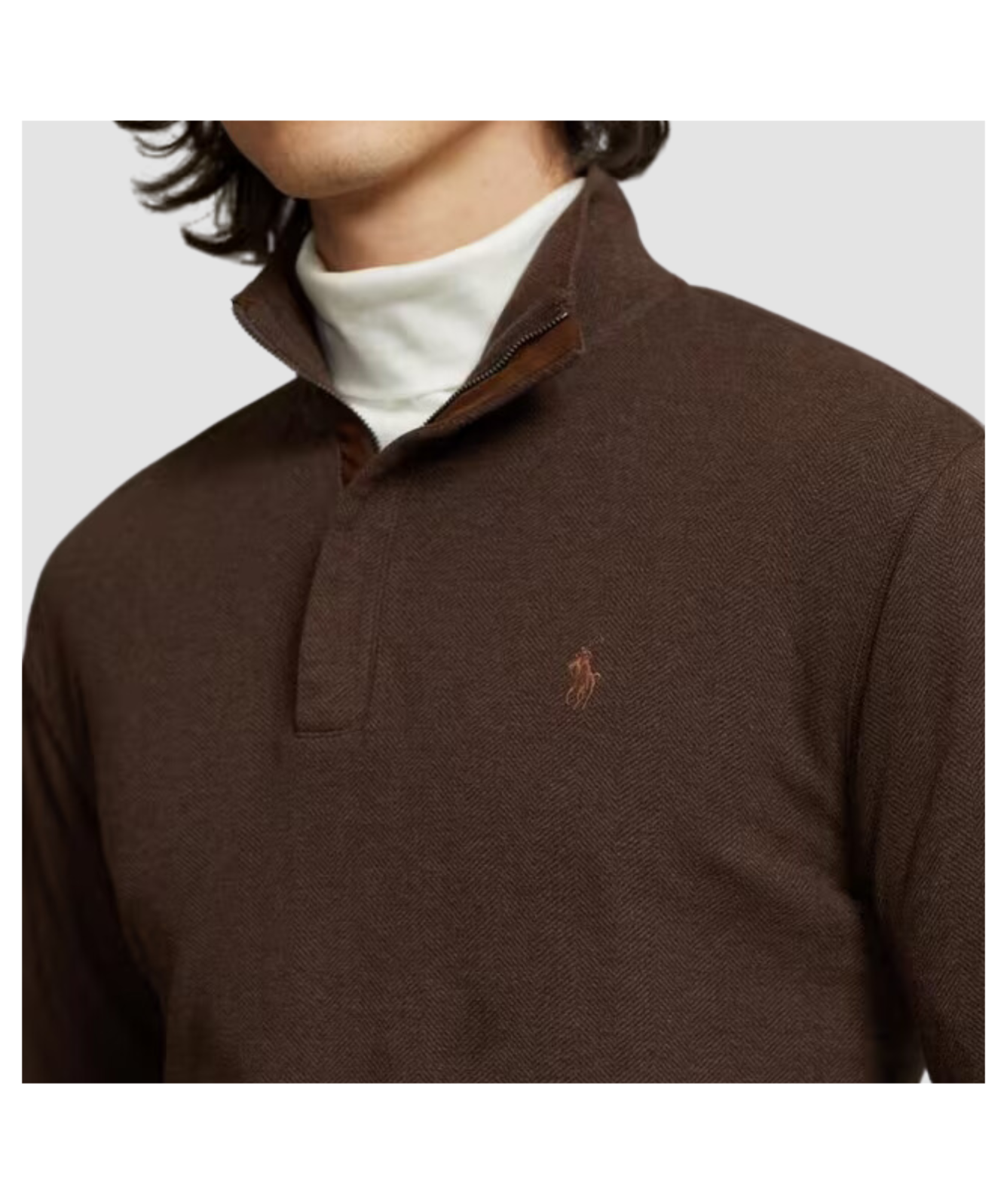 Polo Ralph Lauren Men's Herringbone Jersey Quarter-Zip