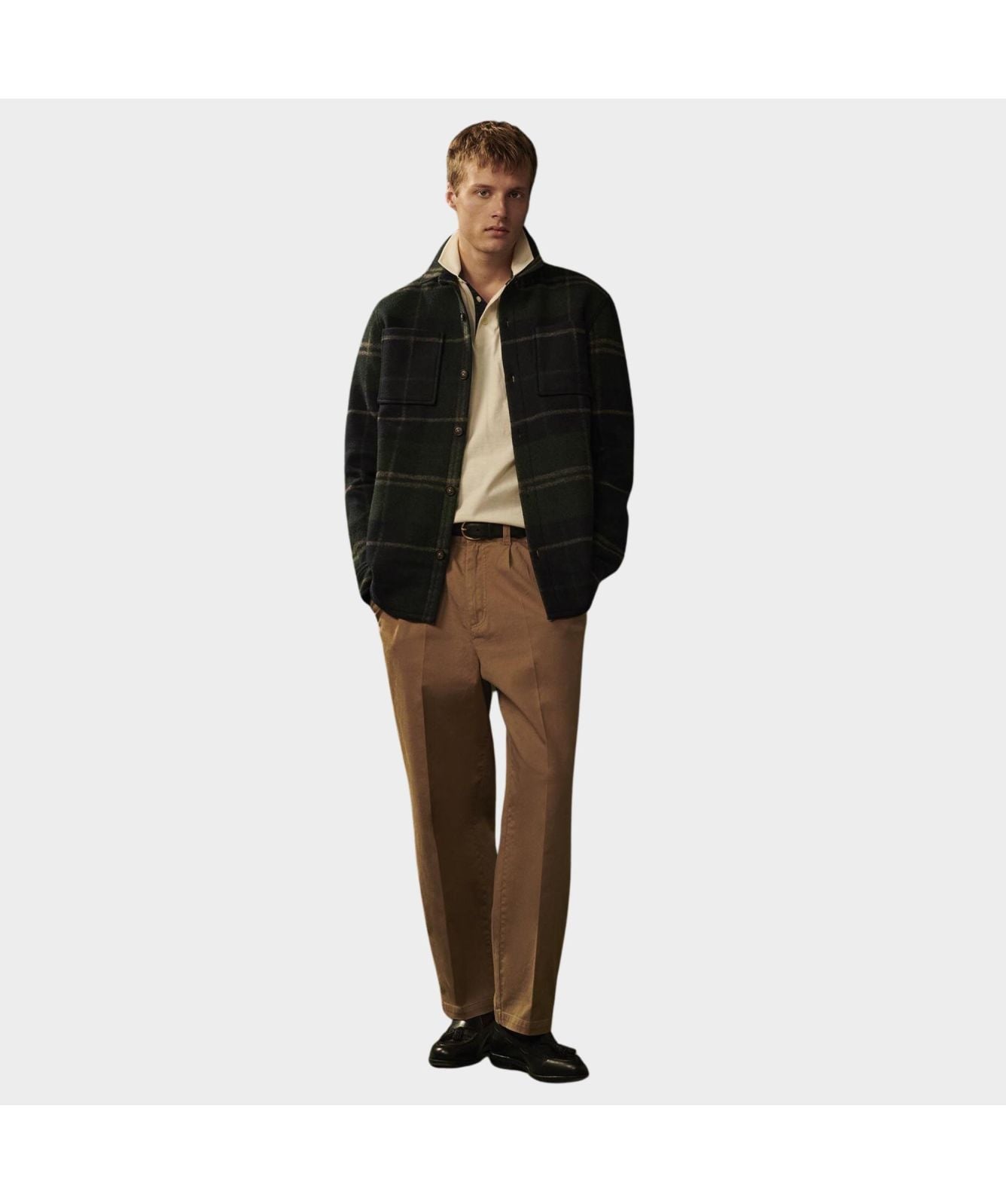 Barbour Chapter Tailored Check Overshirt Blue-MOS0400TN27-Green