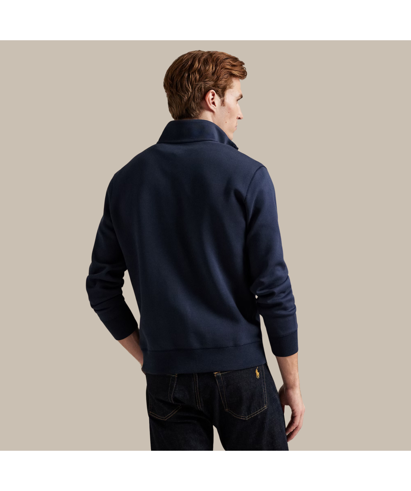 Polo Ralph Lauren Double-Knit Quarter-Zip Pullover | Aviator Navy