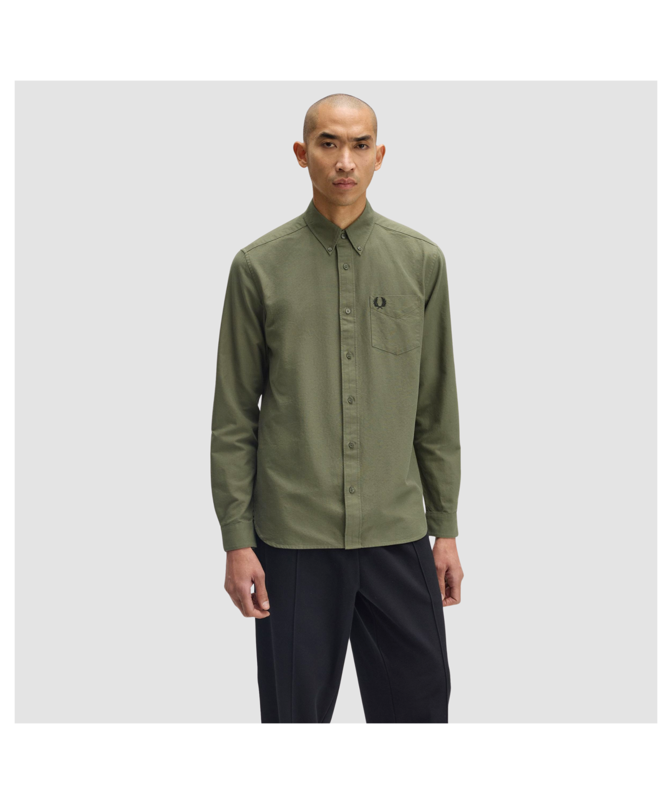 Fred Perry Oxford Shirt | Laurel Wreath Green - M5516-X21, Bay