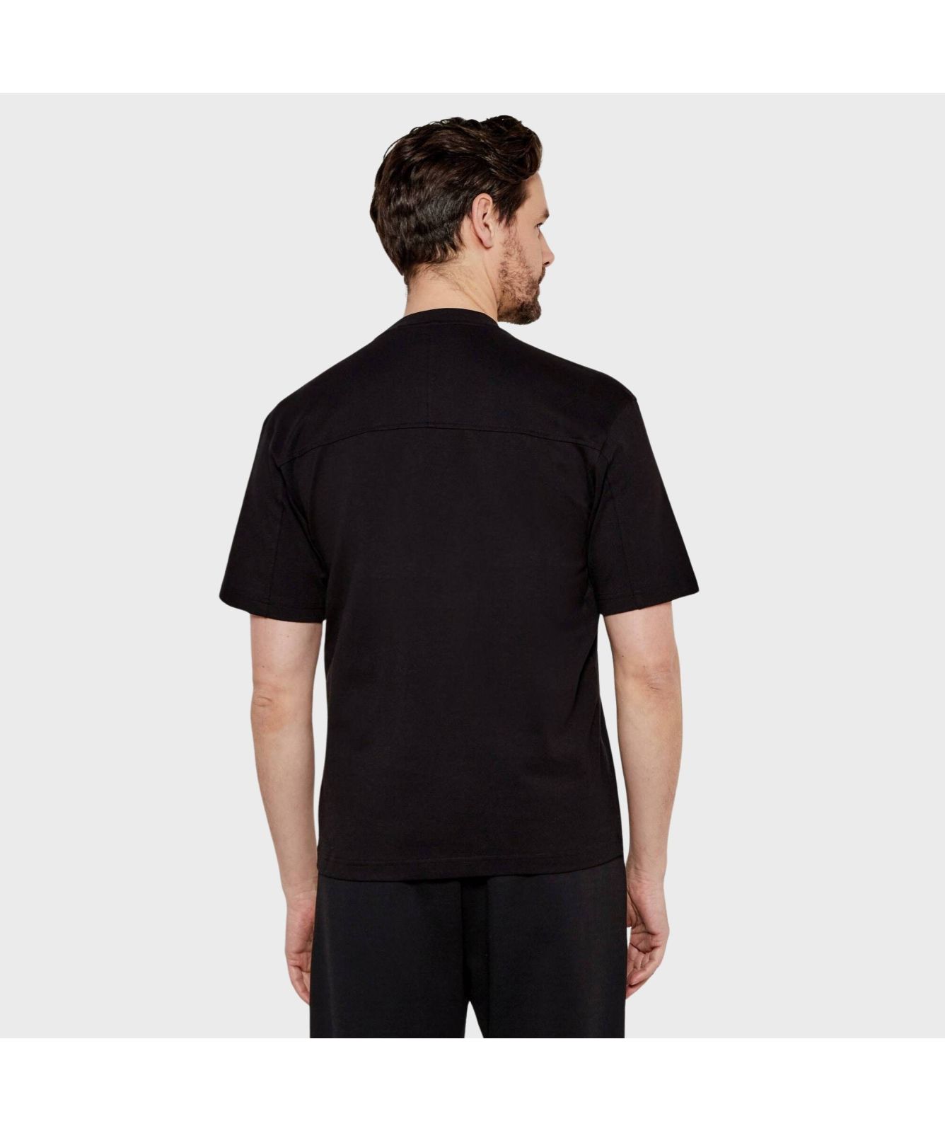 Boss Te Nylon Front Crew Neck T-Shirt | Black-50531877 001
