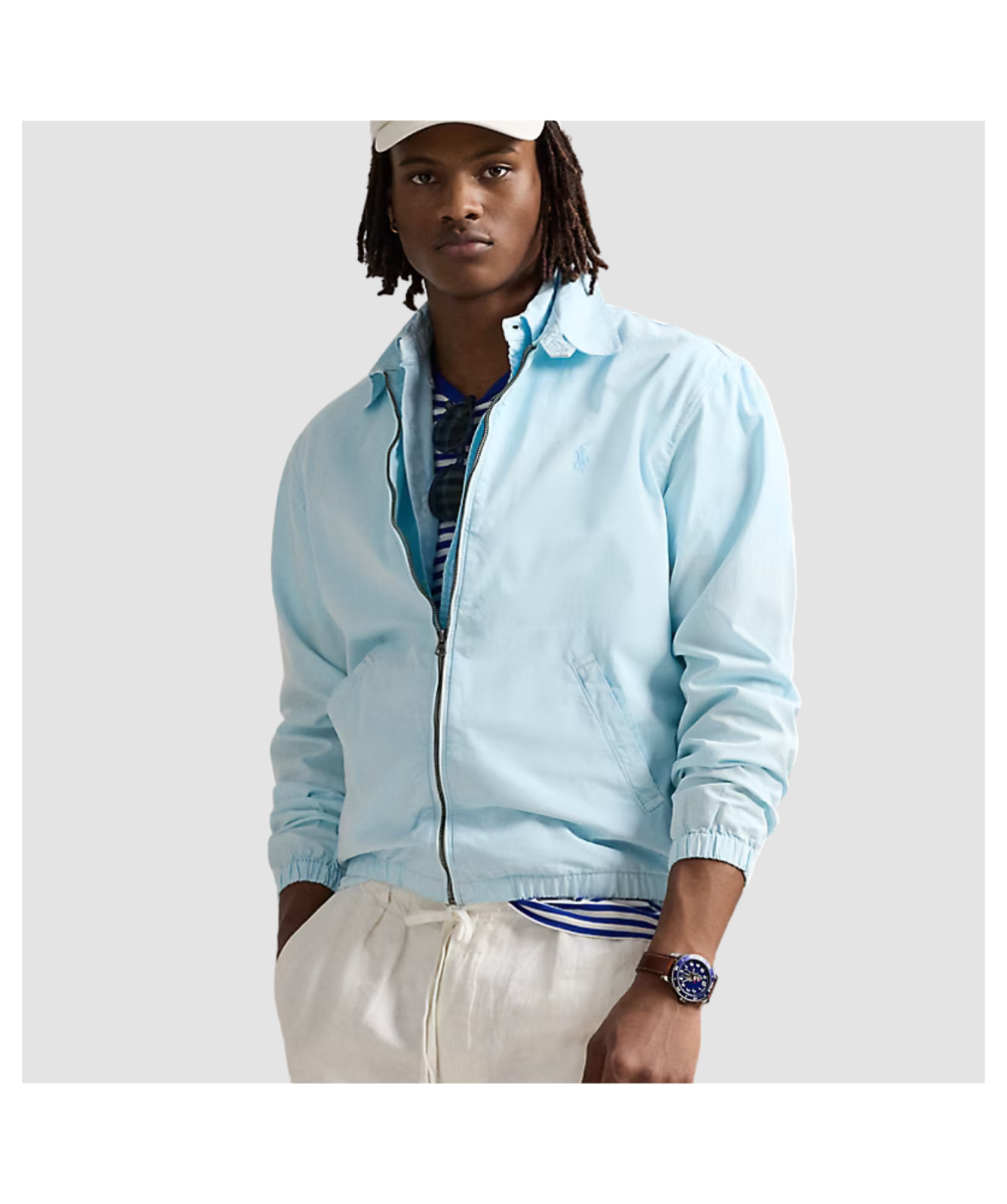 Polo Ralph Lauren Bayport Mineral-Dyed Poplin Jacket | Blue