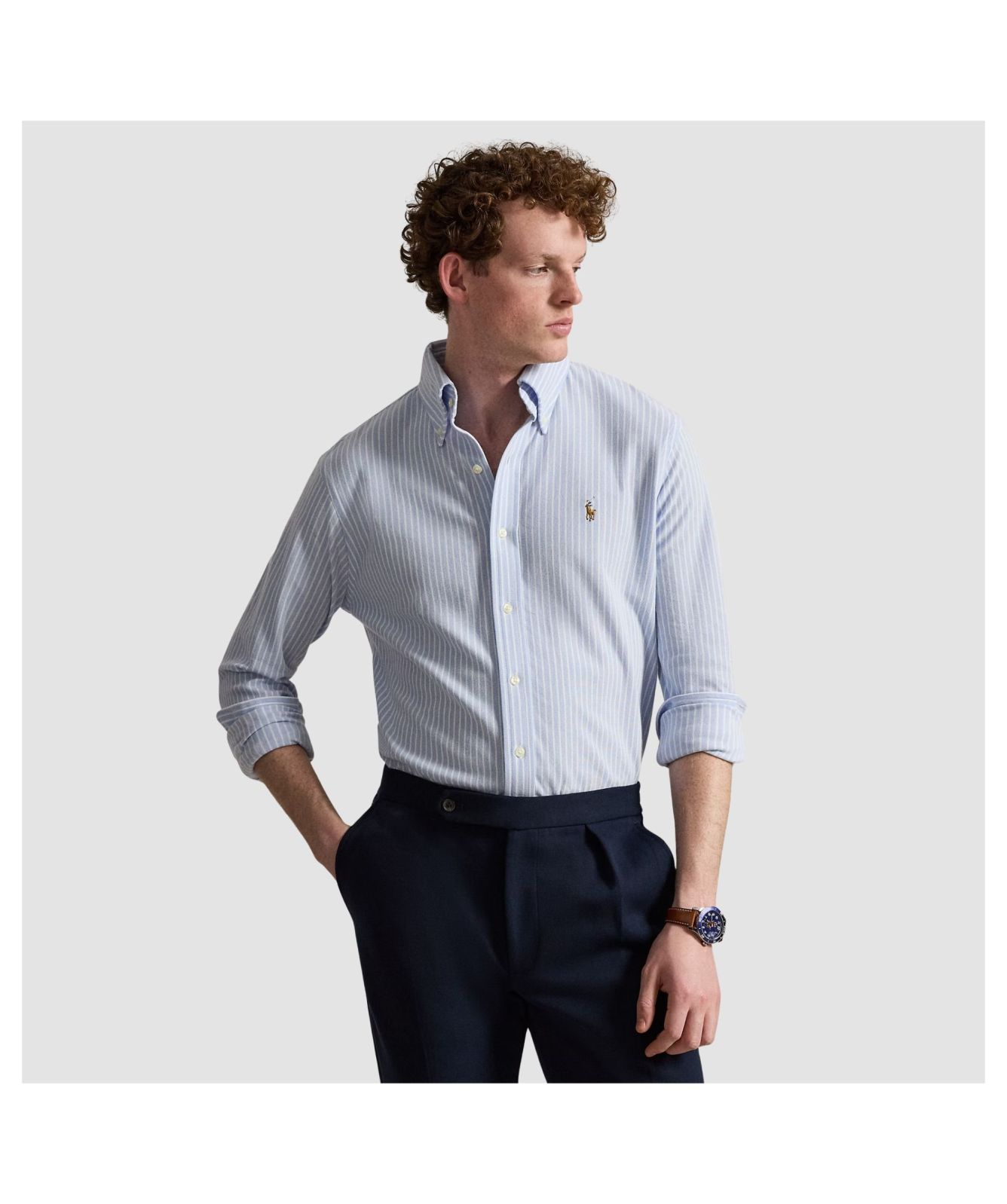 Men's Polo Ralph Lauren Striped Knit Oxford Shirt | Kular Fashion
