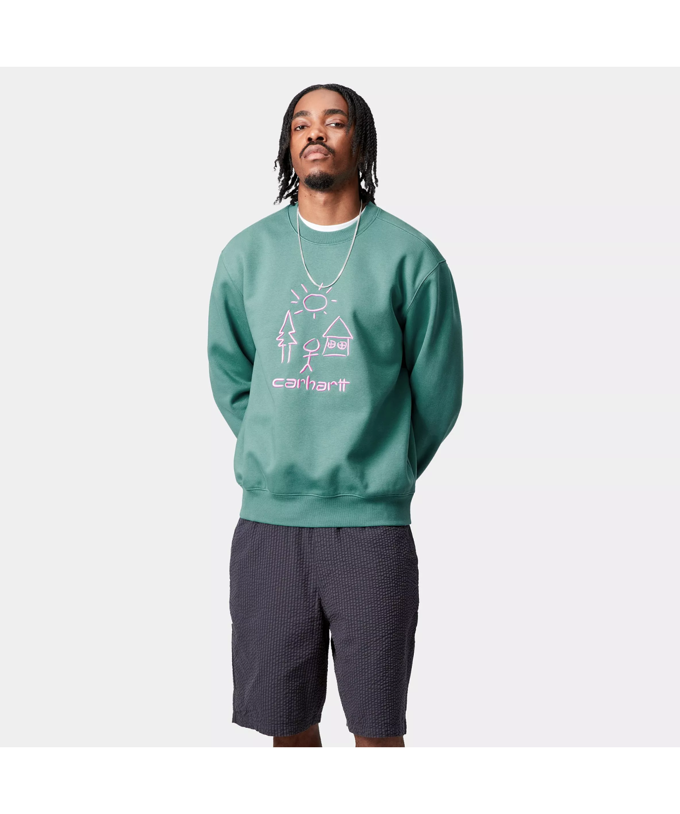 Carhartt WIP Masterpiece Sweatshirt | Saguaro/Pink