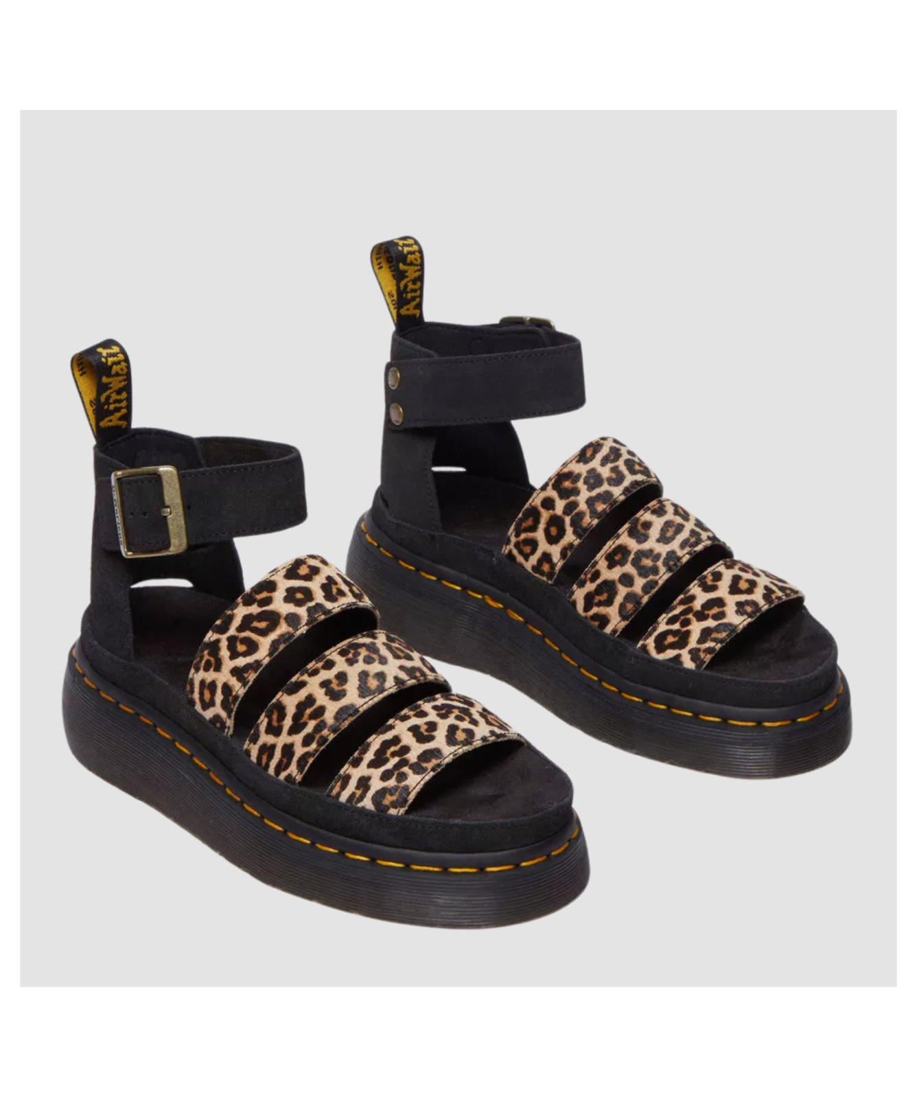 【美品】Dr. Martens CLARISSAⅡ・UK5 Dr. Martens Women Clarissa II Quad Leopard Leather Platform