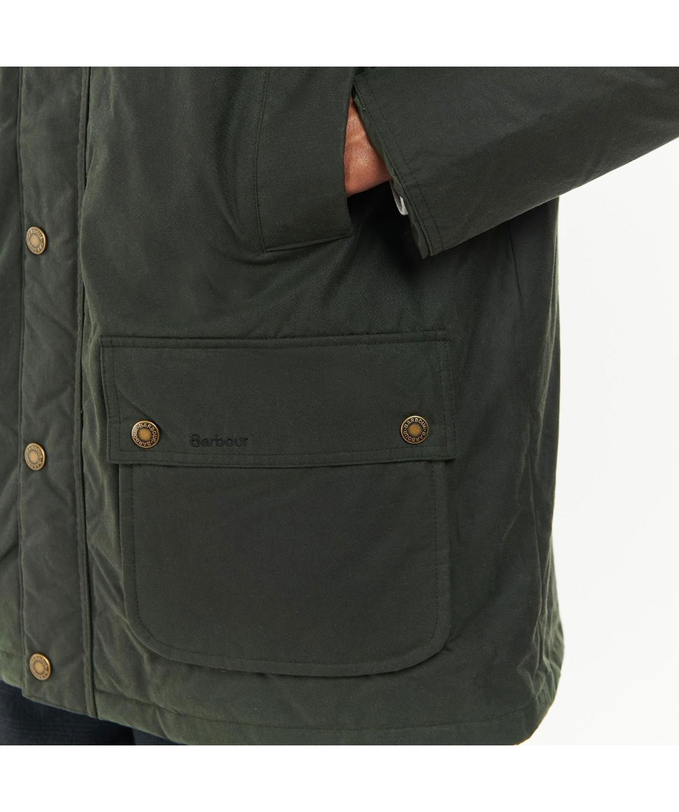 Barbour Hooded Beaufort Wax Jacket | Green