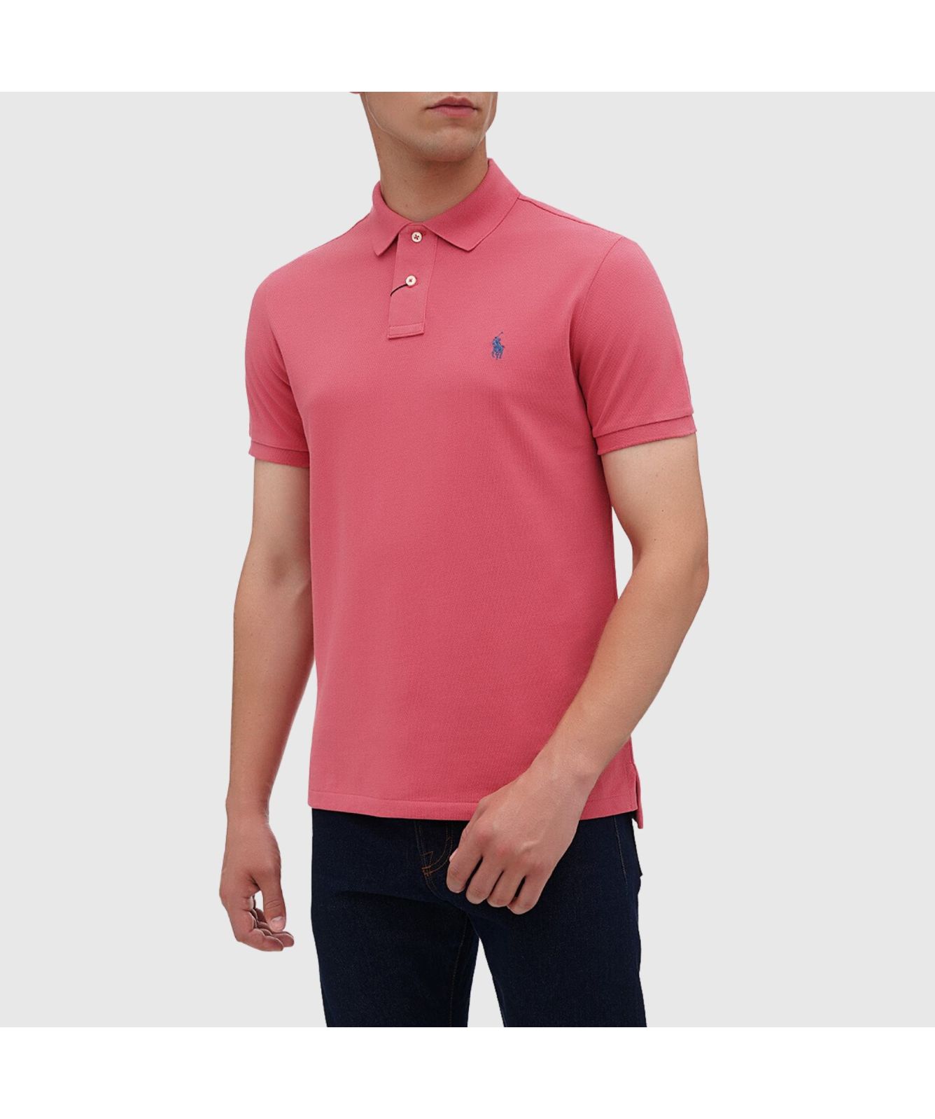 Polo Ralph Lauren Custom Slim Fit Polo Shirt | Salmon Pink