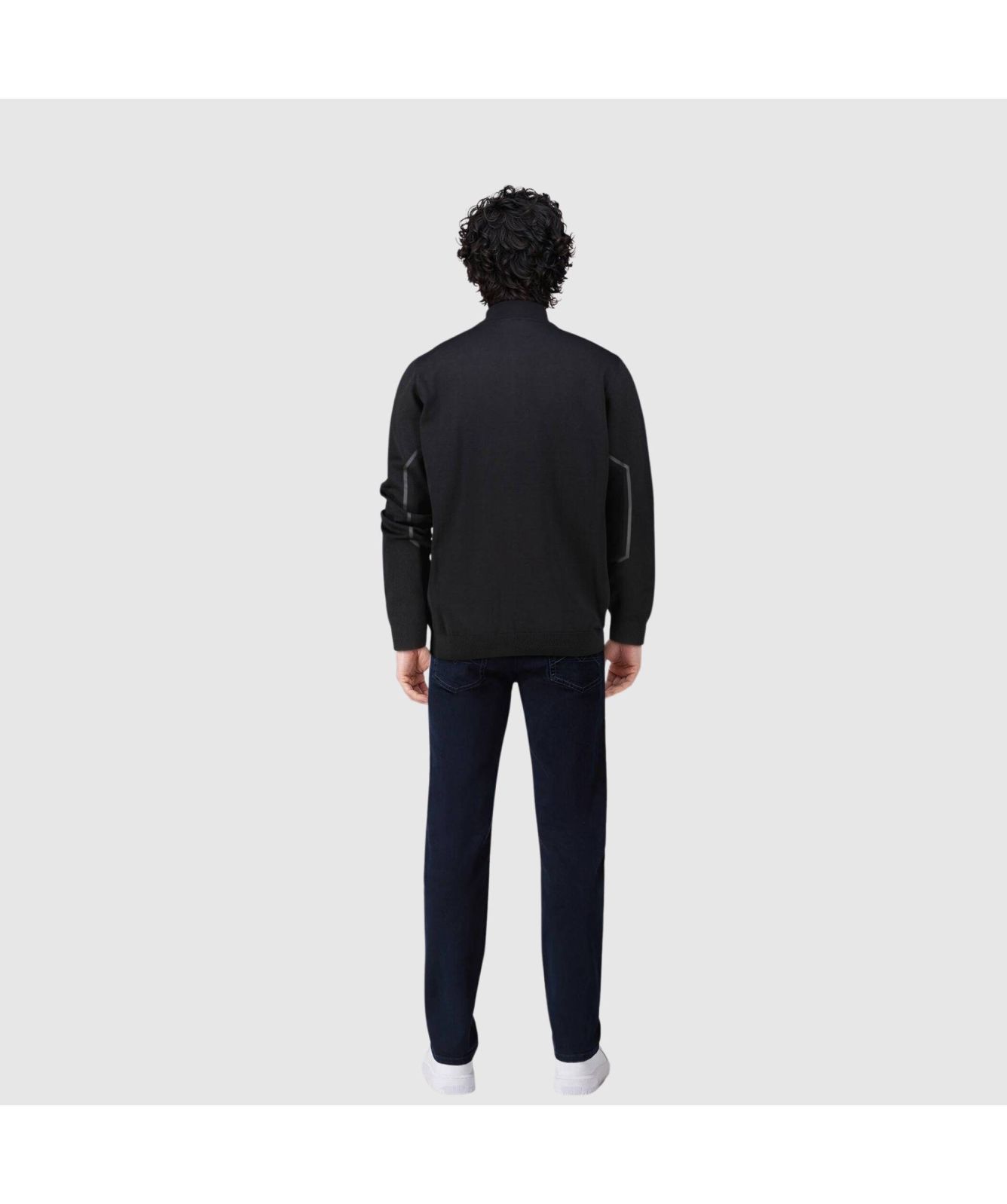 Boss Zhine ¼ Zip Jumper | Black-50523154-001 -kular fashion