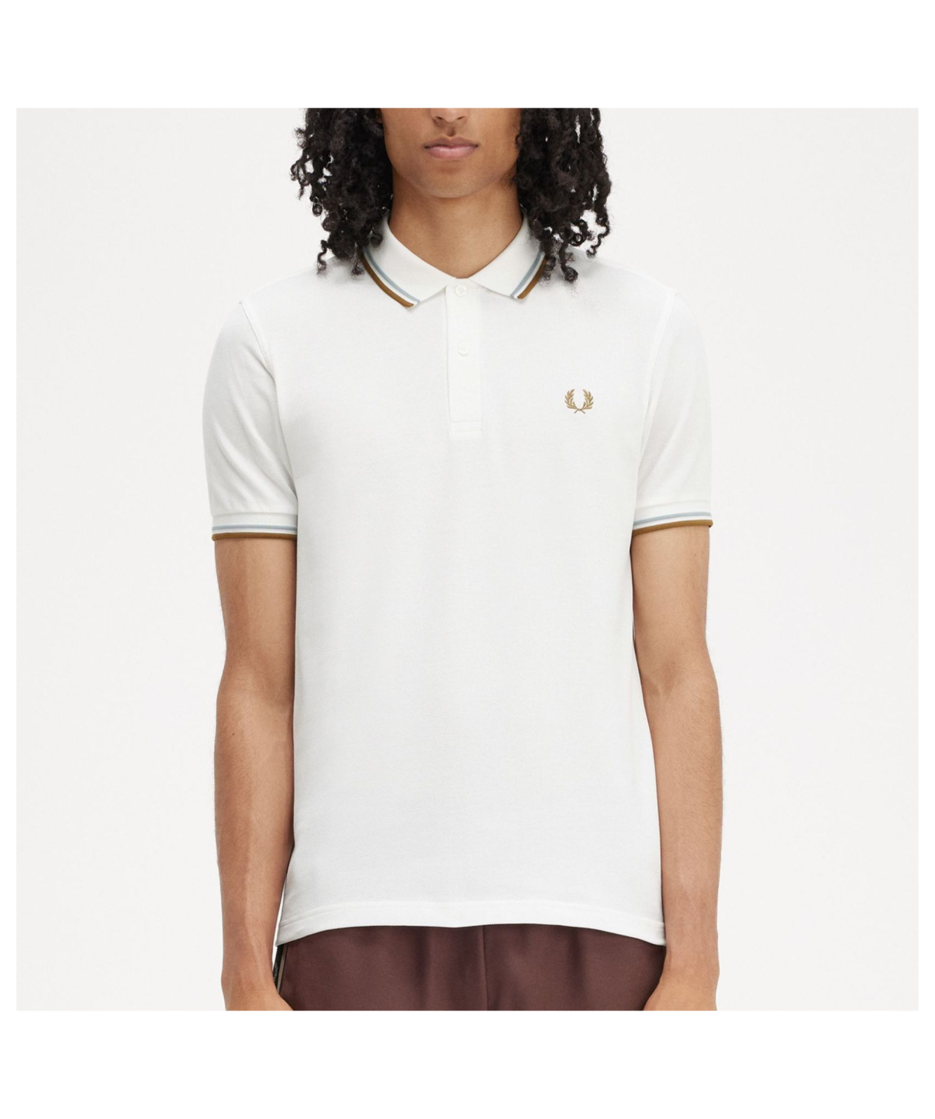 Fred Perry M3600 Twin Tipped Polo Shirt | Blue, Cream, Sage