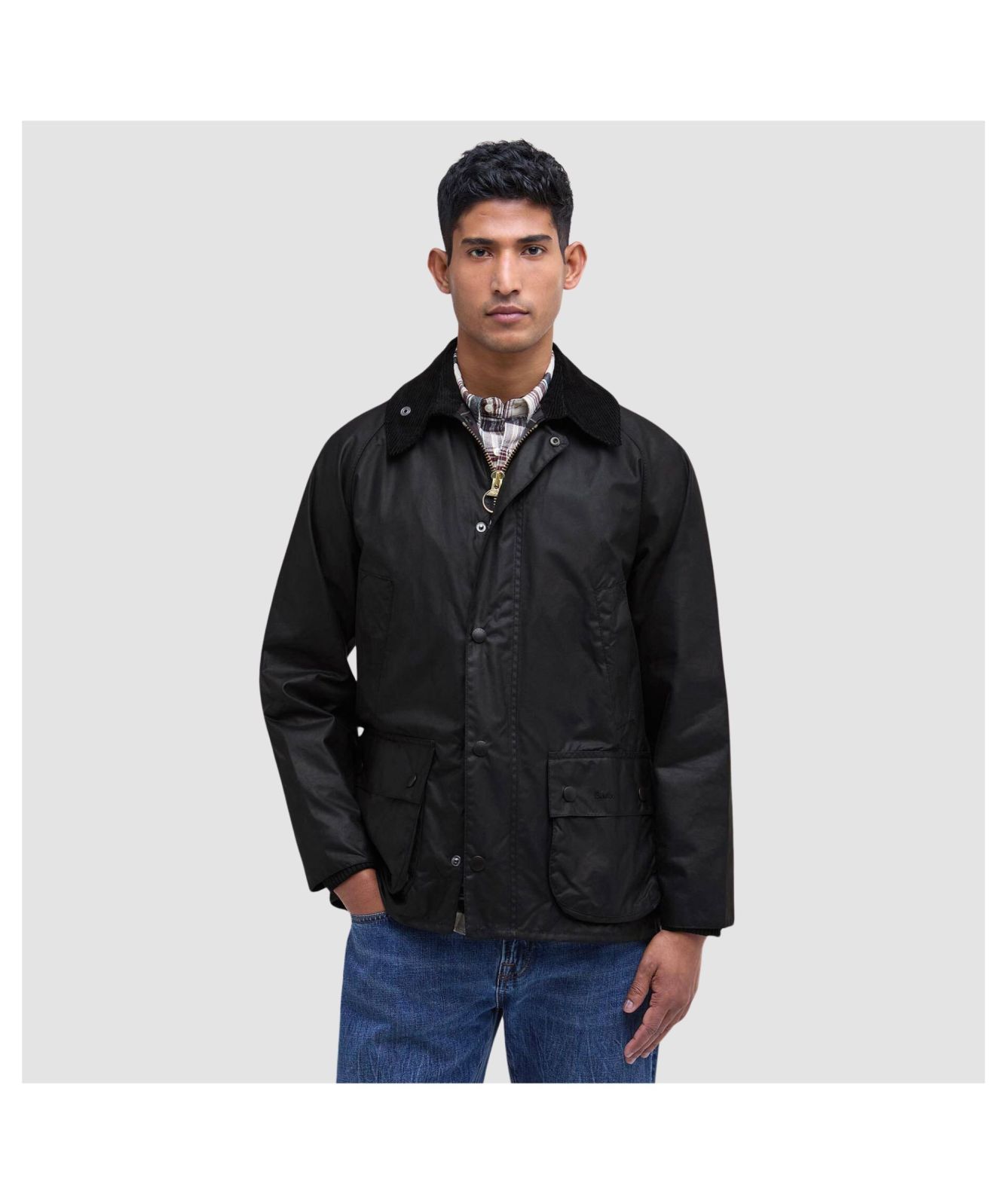 Men's Barbour Bedale Waxed Jacket - Classic Black | Kular Fashion