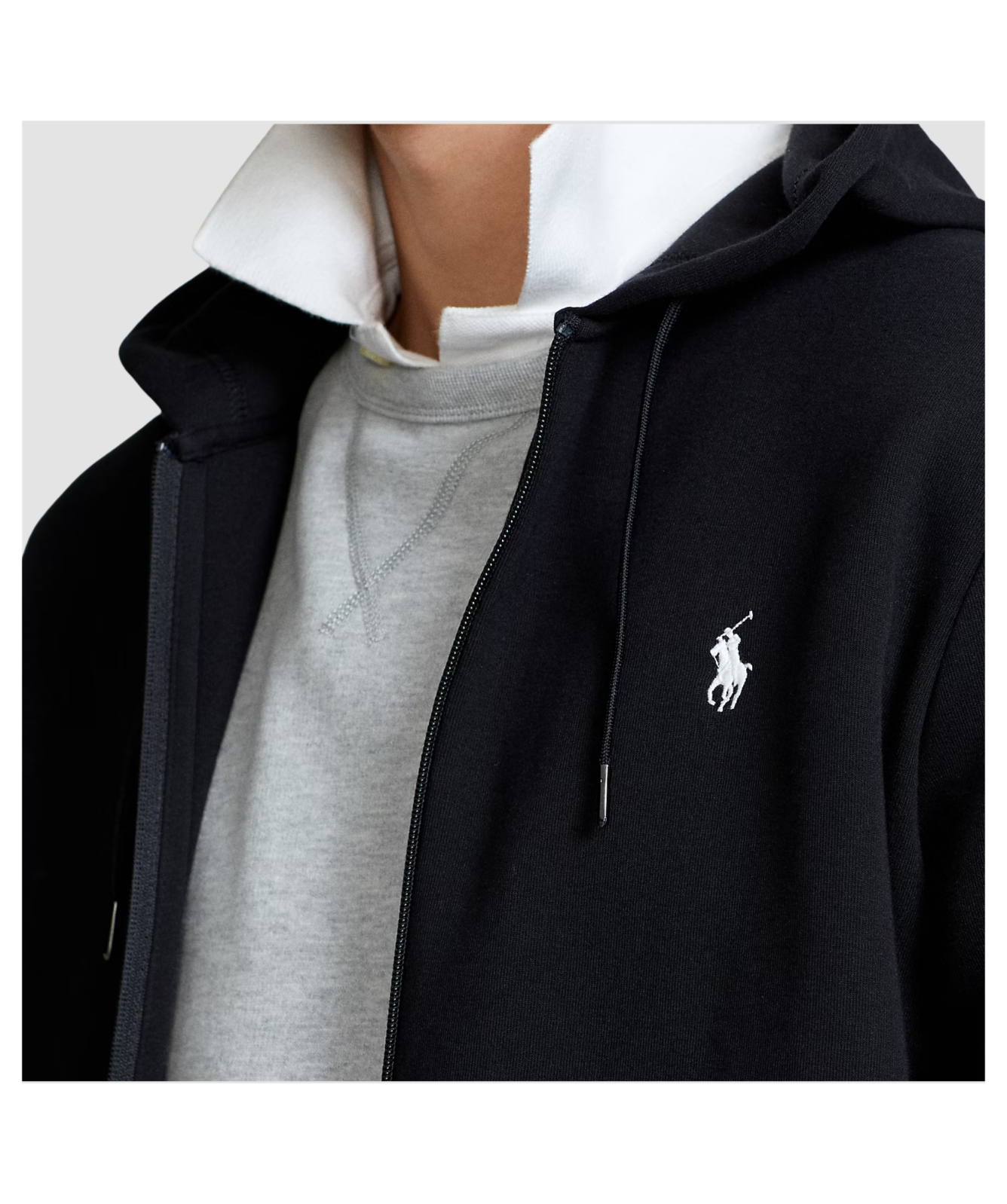 Polo Ralph Lauren Double-Knit Full-Zip Hoodie | Black  display picture 1