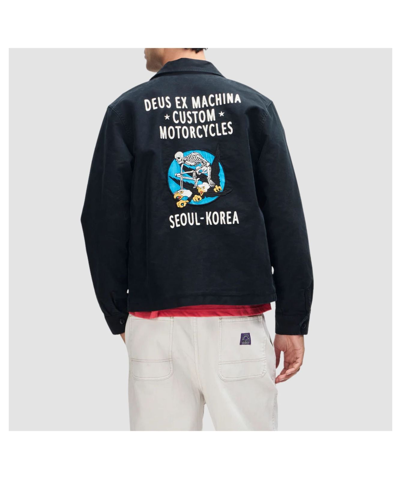 Deus Ex Machina Souvenir Jacket S ブラック Men's Deus Ex Machina Souvenir Jacket - Black | Kular Fashion