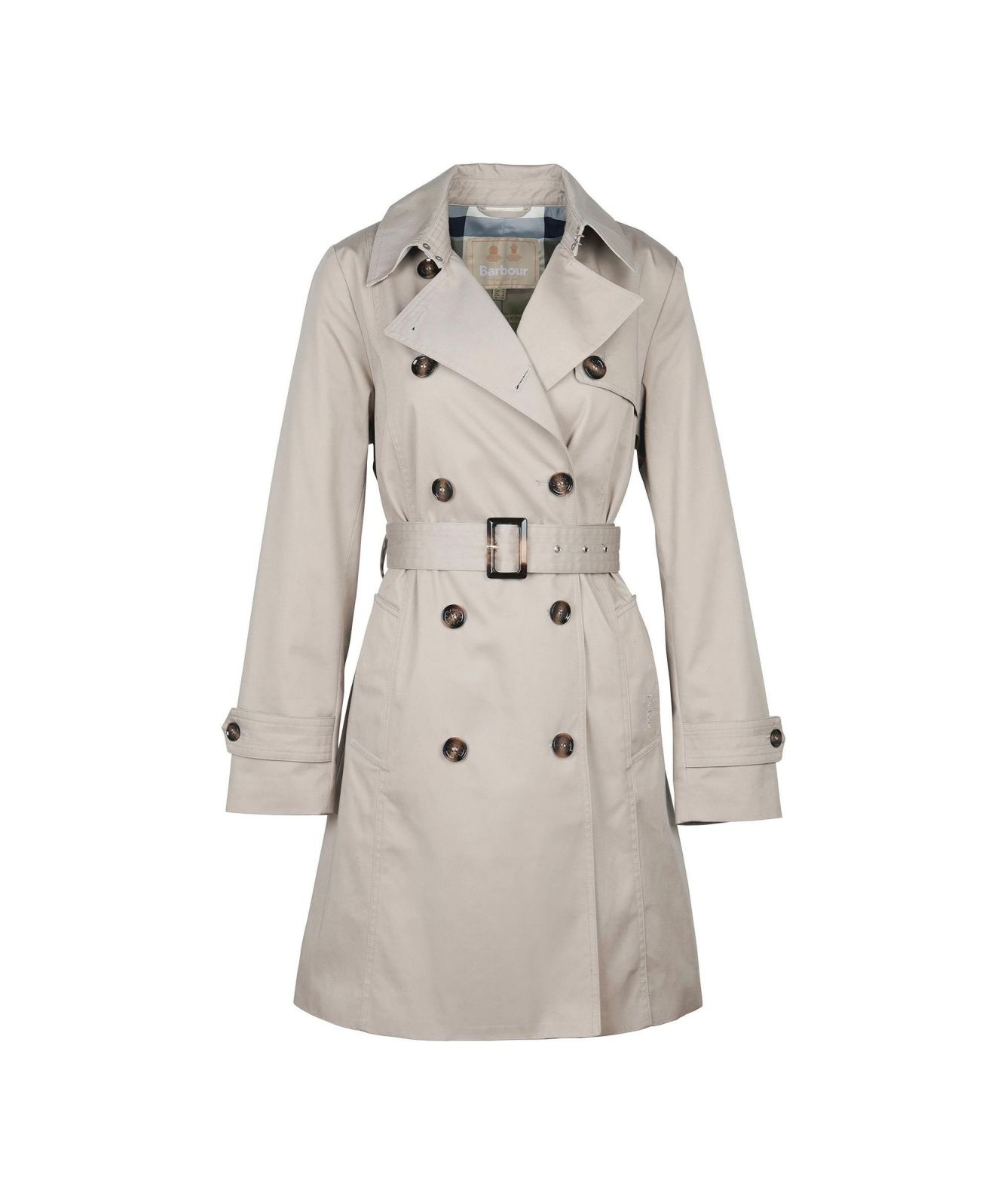 Barbour Short Greta Trench Coat Grey