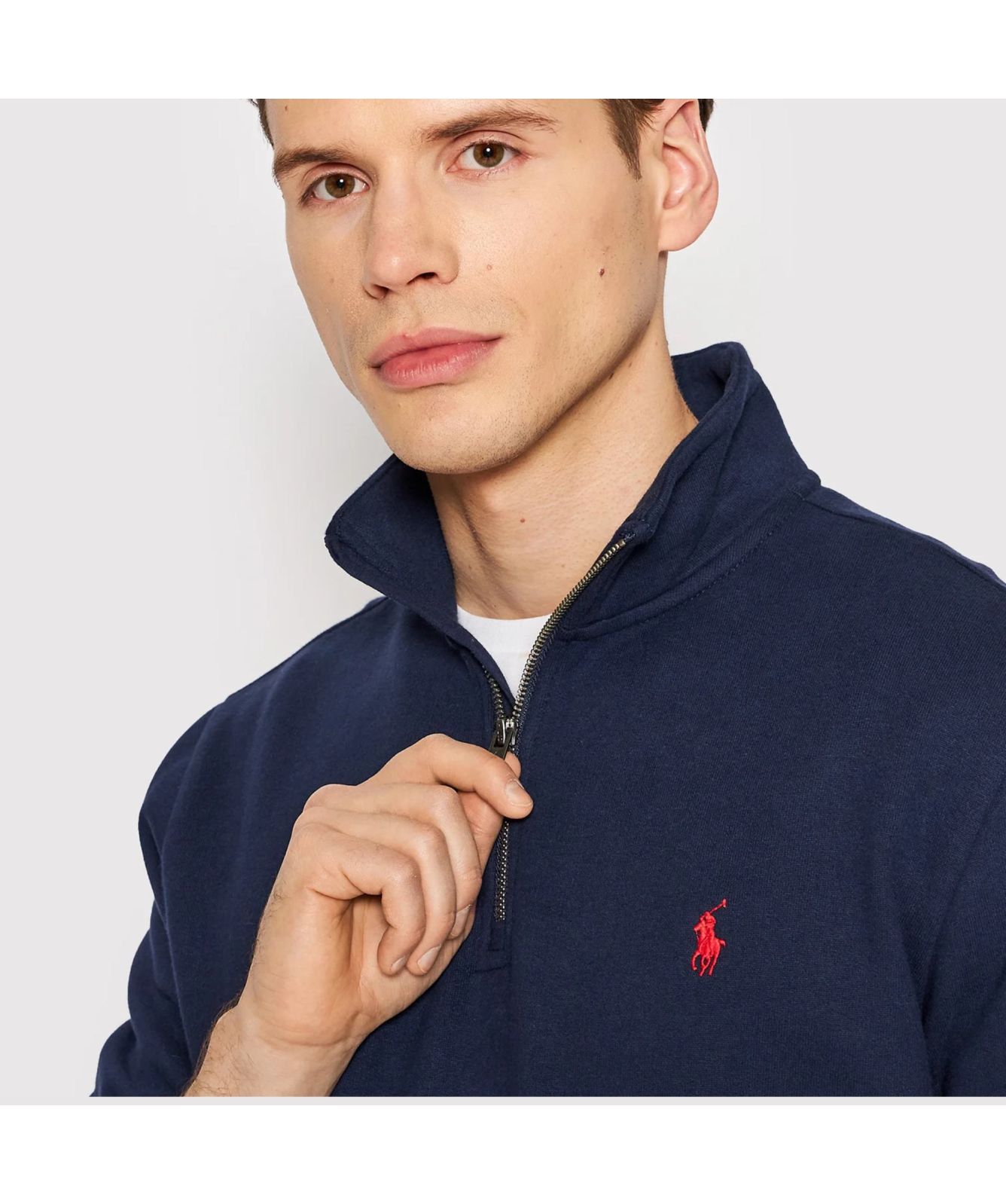 スウェット・トレーナー RALPH LAUREN Logo Embroidered Cotton Quarter Zip Sweatshirt スウェット・トレーナー RALPH LAUREN Logo Embroidered Cotton