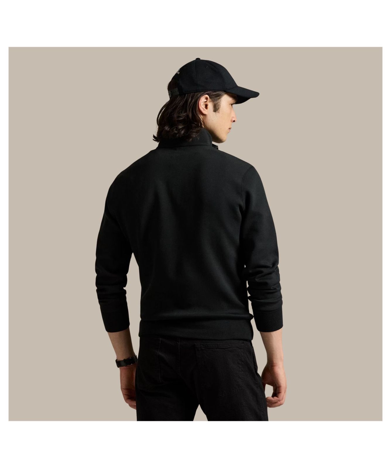 Polo Ralph Lauren Double-Knit Quarter-Zip Pullover | Aviator Navy