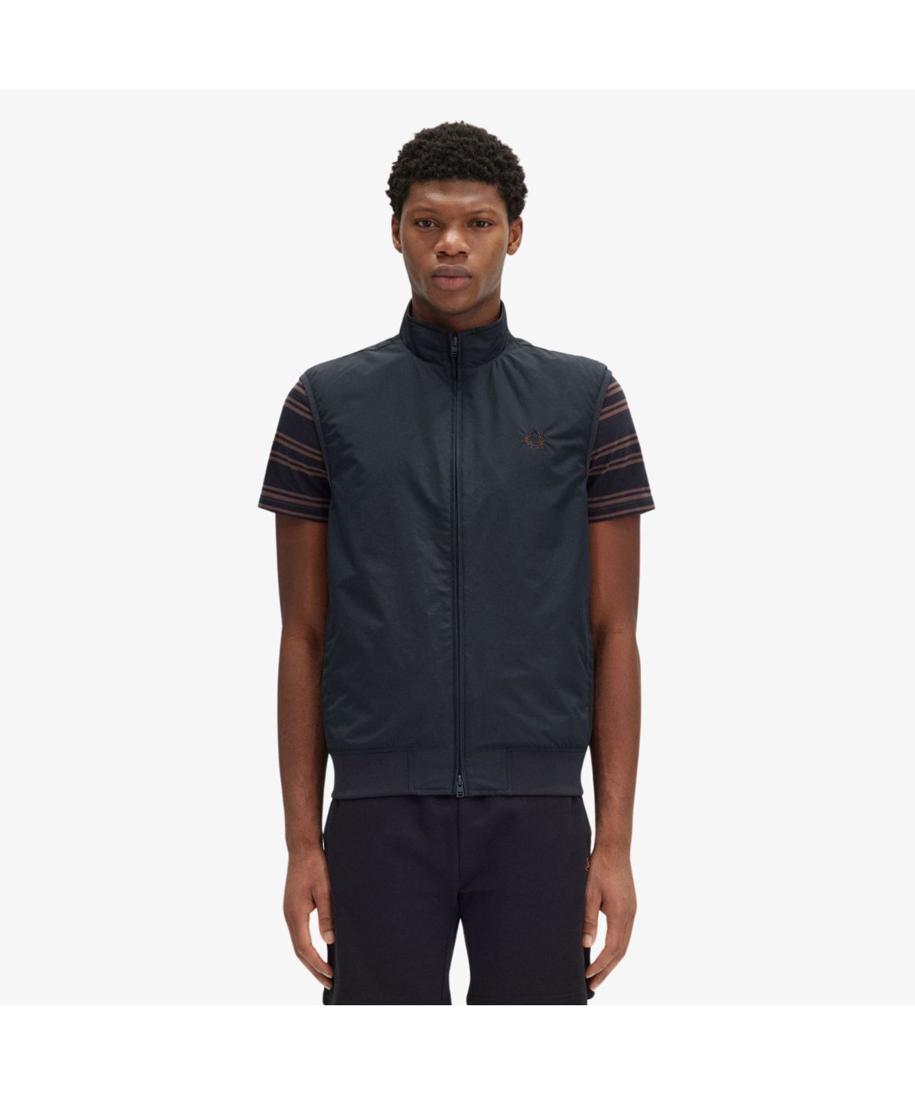 Fred Perry Regular Fit Brentham Gilet | Black-J8500-102-Navy-608