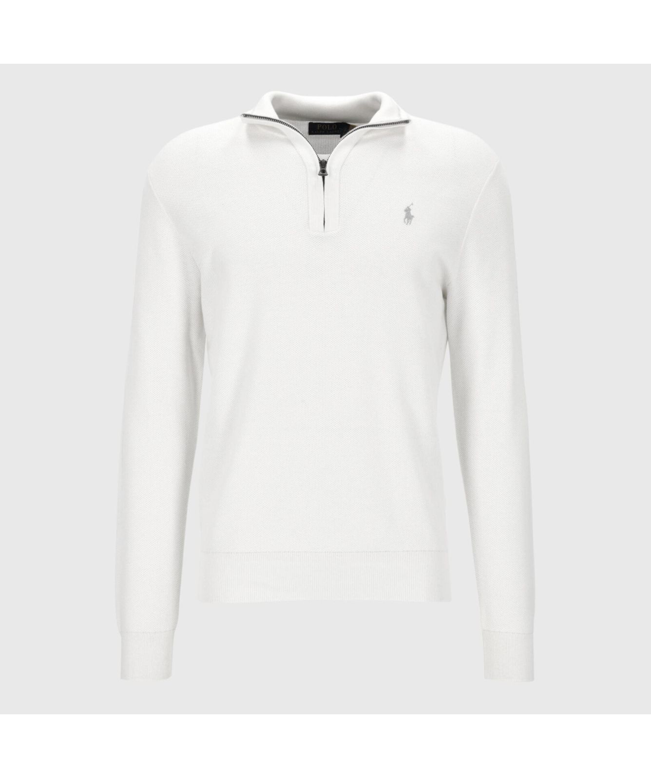 Polo Ralph Lauren Honeycomb Texture ¼ Zip Jumper | brown