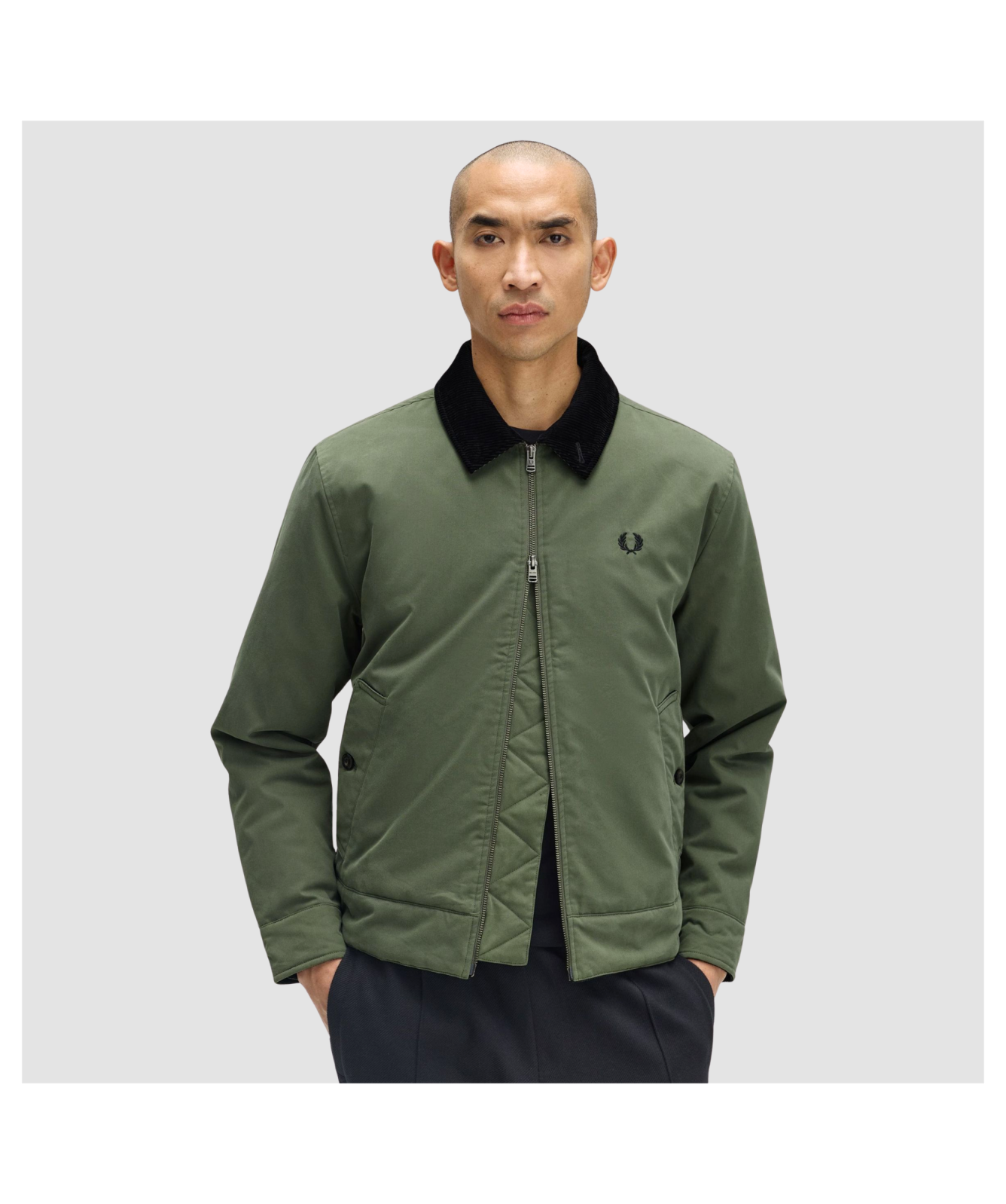 FRED PERRY CABAN JACKET チェック M 希少】FRED PERRY チェック柄 CABAN JACKET Lサイズ