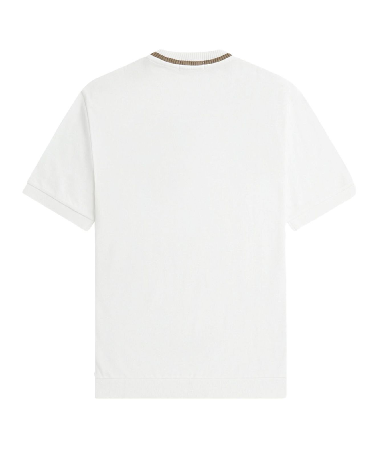 Fred Perry Mens Crew Pique T-Shirt | White - M7B34