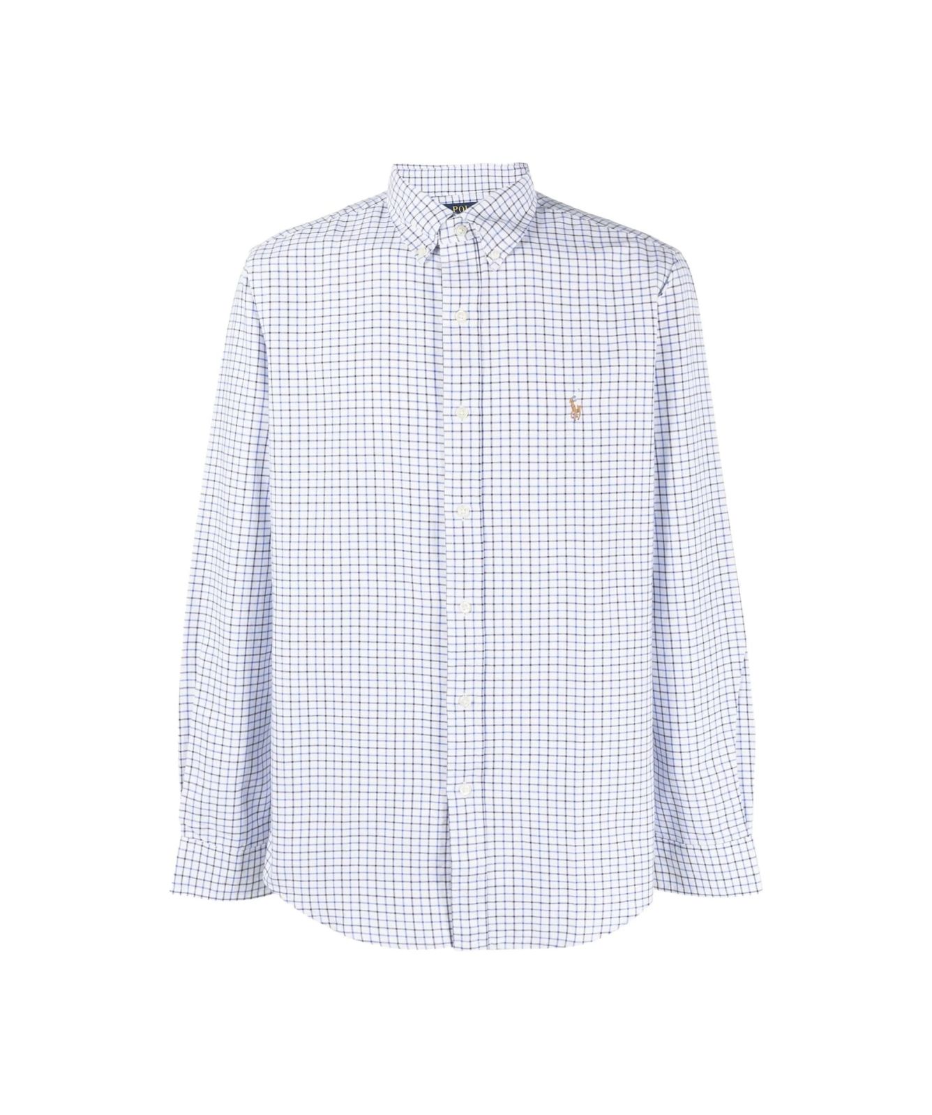 Polo Ralph Lauren Gingham Check Custom Fit Shirt White