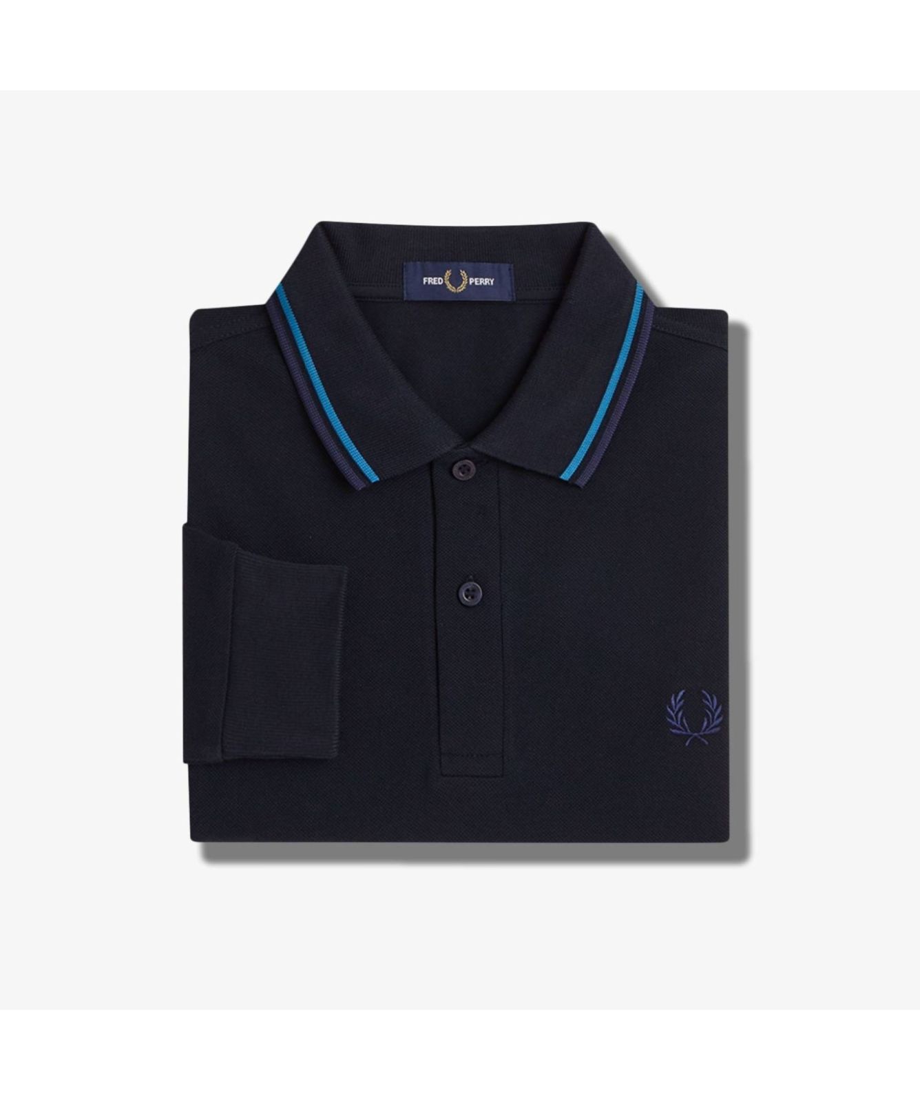 Fred Perry M3636 Long Sleeve Polo Shirt - Black FRED PERRY M3636 Black